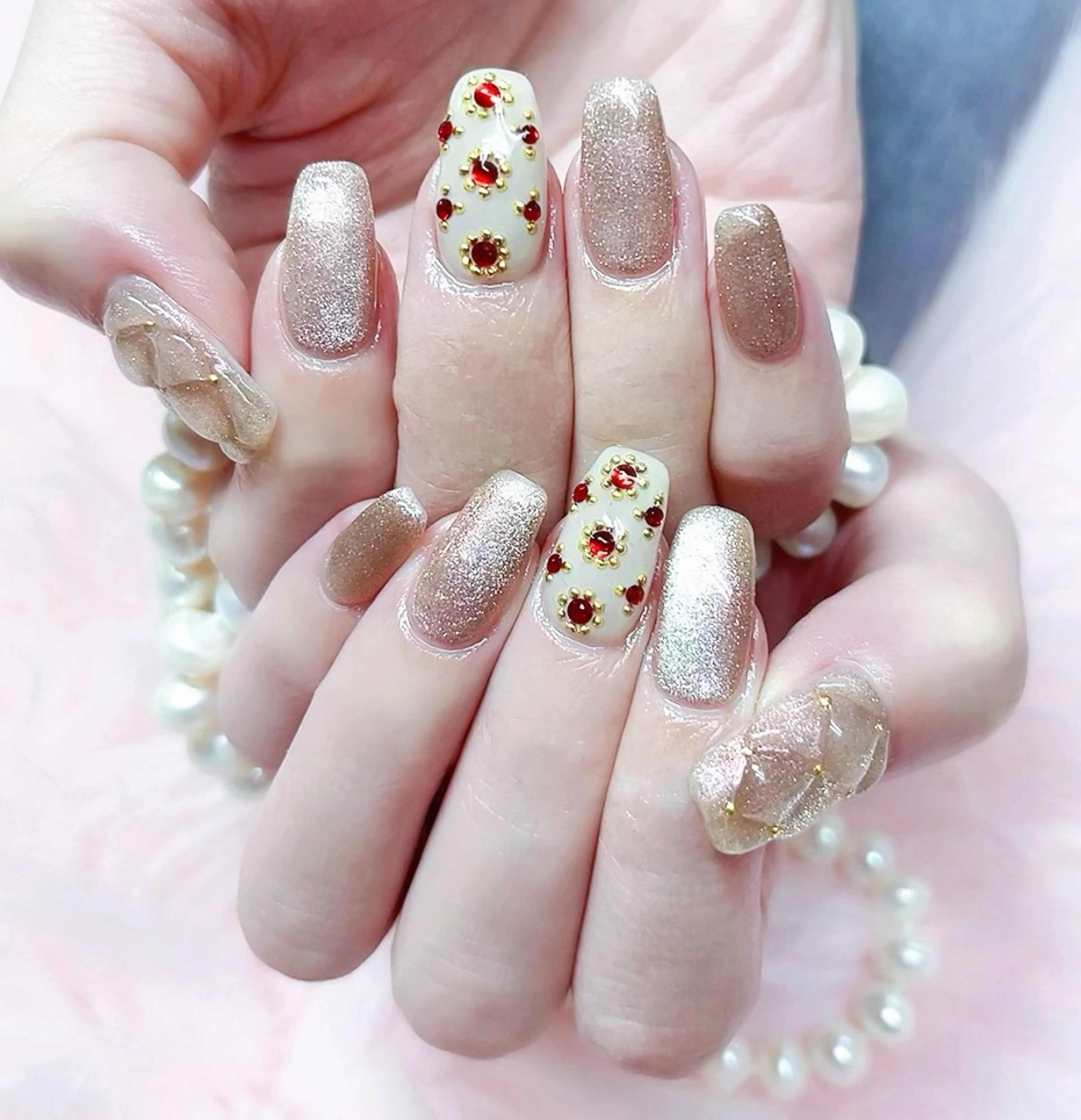 ネイル ハンドネイル MoonNail ユリ🌸のネイルデザイン