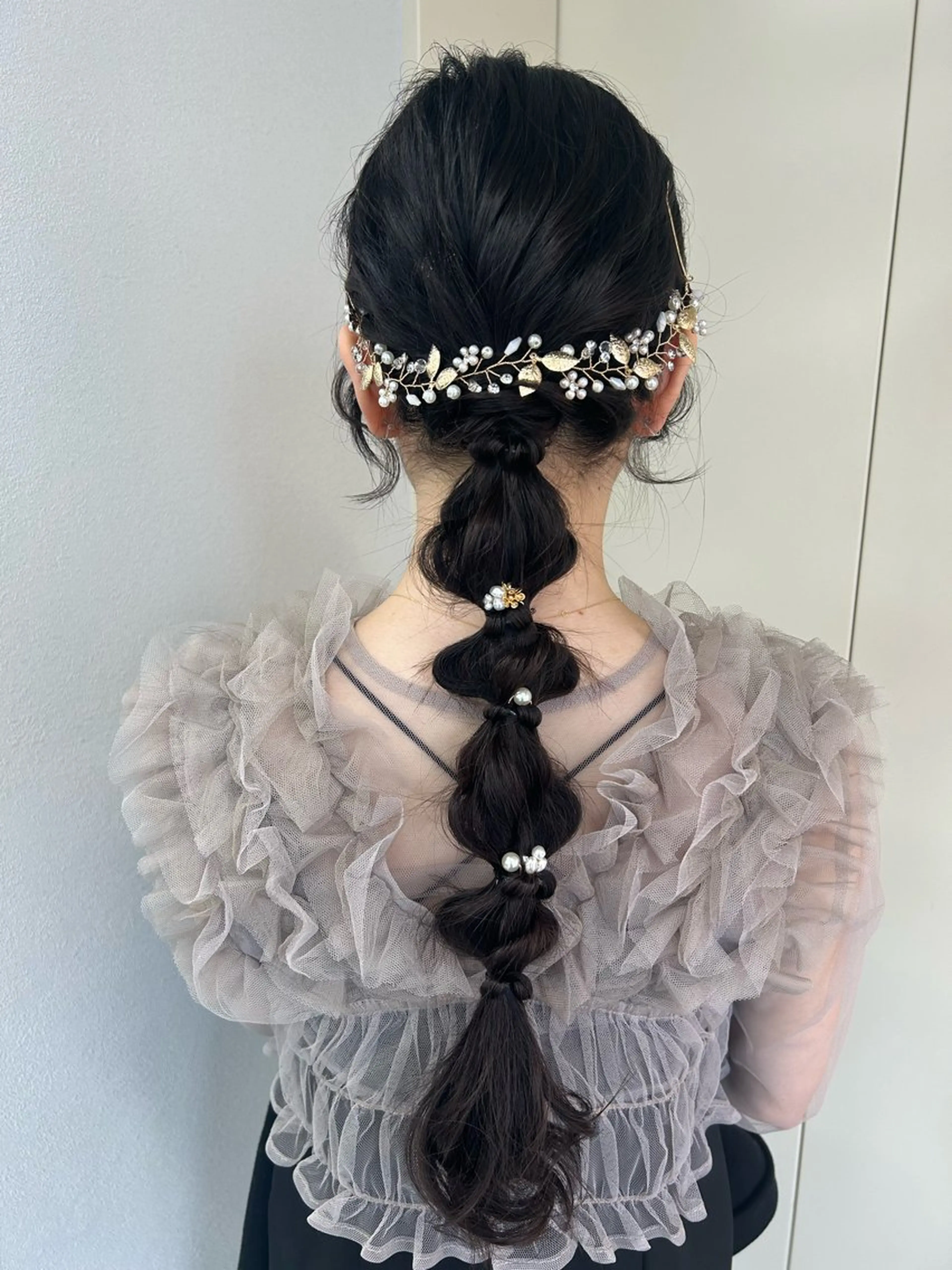 ロング ヘアアレンジ ヘアセット Gisel みらののヘアスタイル