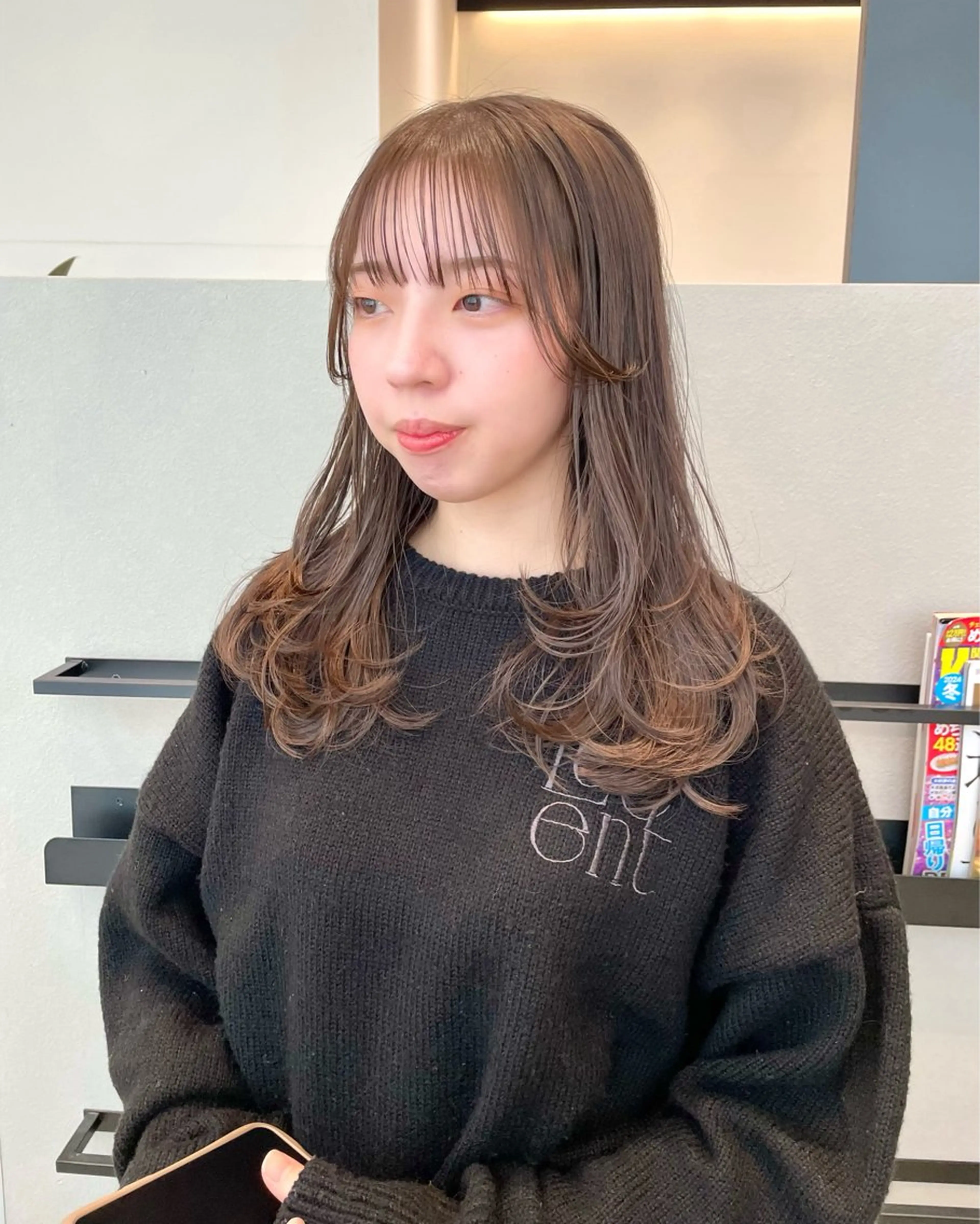 ロング カラー アッシュ ベージュカラー レイヤーカット ktwo/難波 /似合わせ/木浦のヘアスタイル