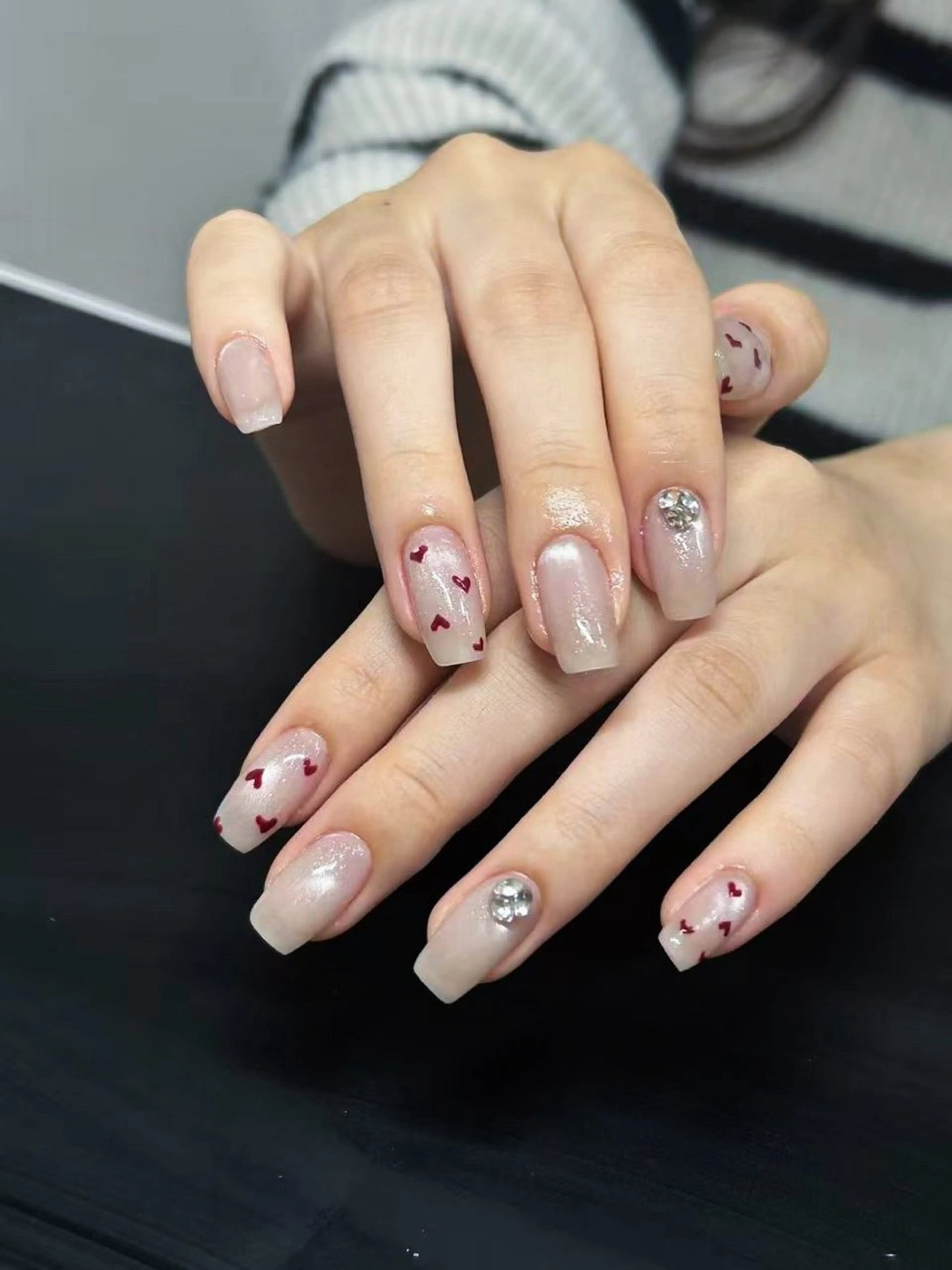 ネイル スカルプネイル シンプルネイル Lu nailsalonのネイルデザイン