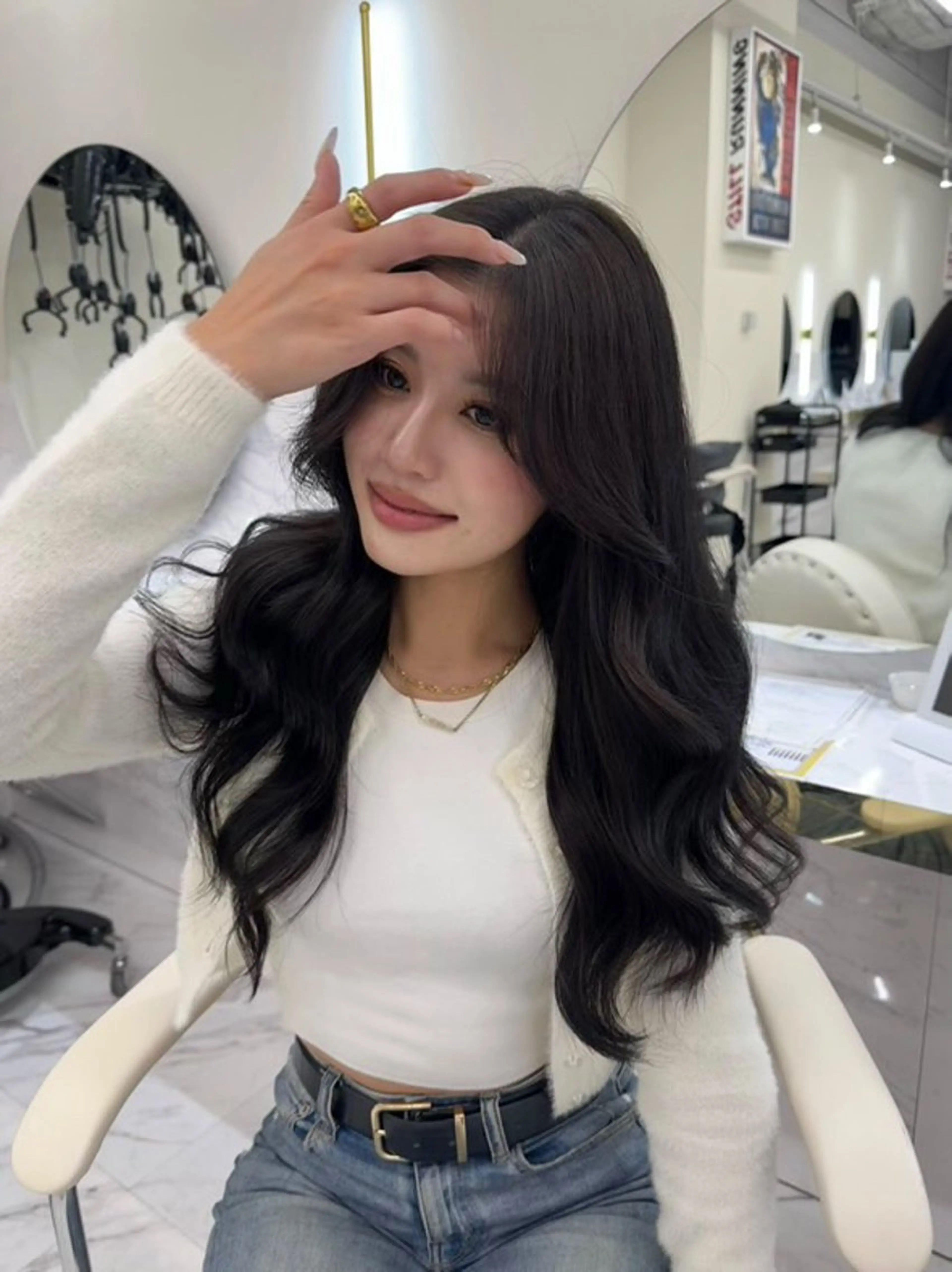 ロング カット ヘアカラー トリートメント レイヤーカット/髪質 改善/momo🎀のヘアスタイル