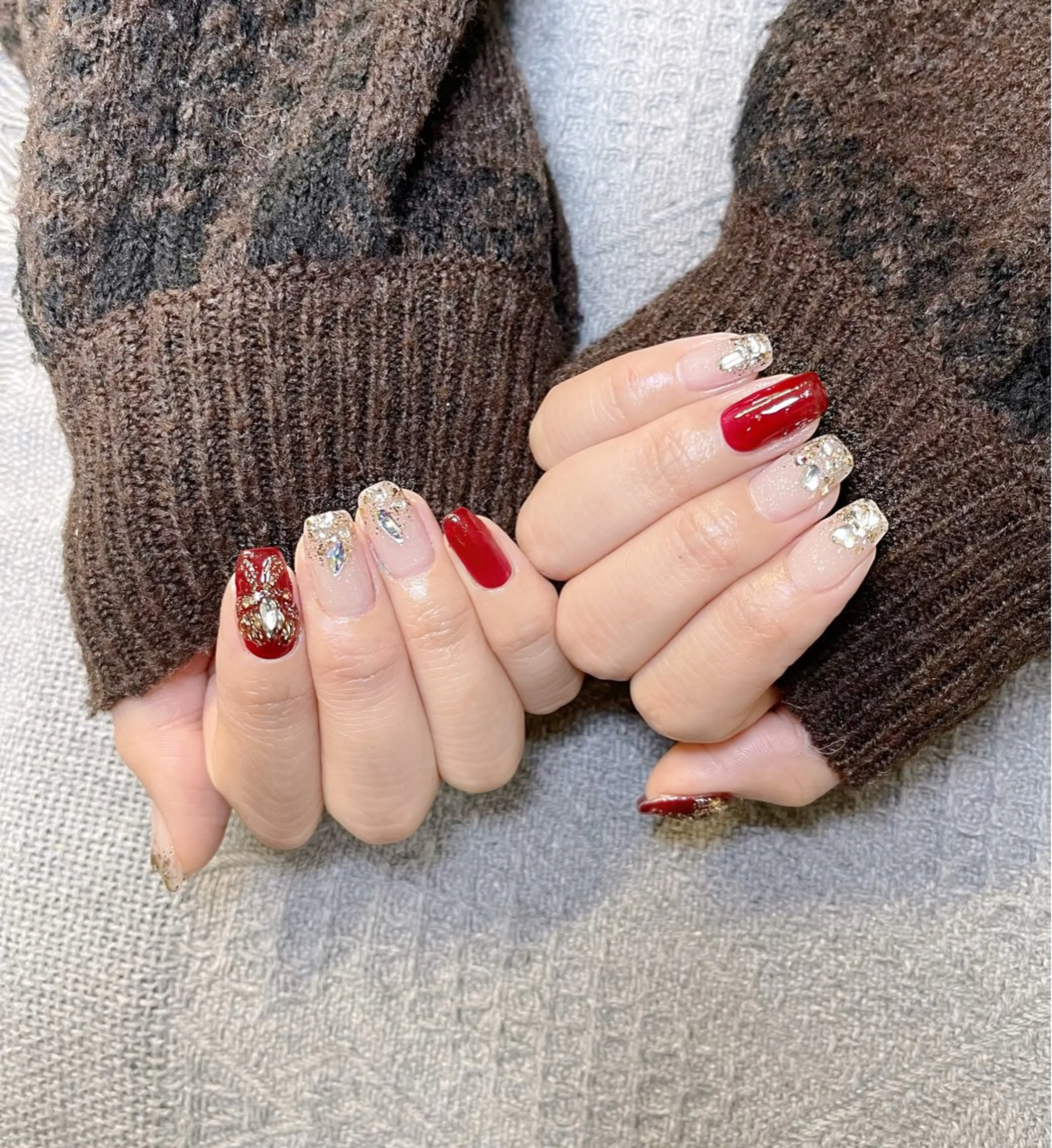 ネイル 冬ネイル クリスマス ハンドネイル Hi nail 【ハイネイル】池袋のネイルデザイン