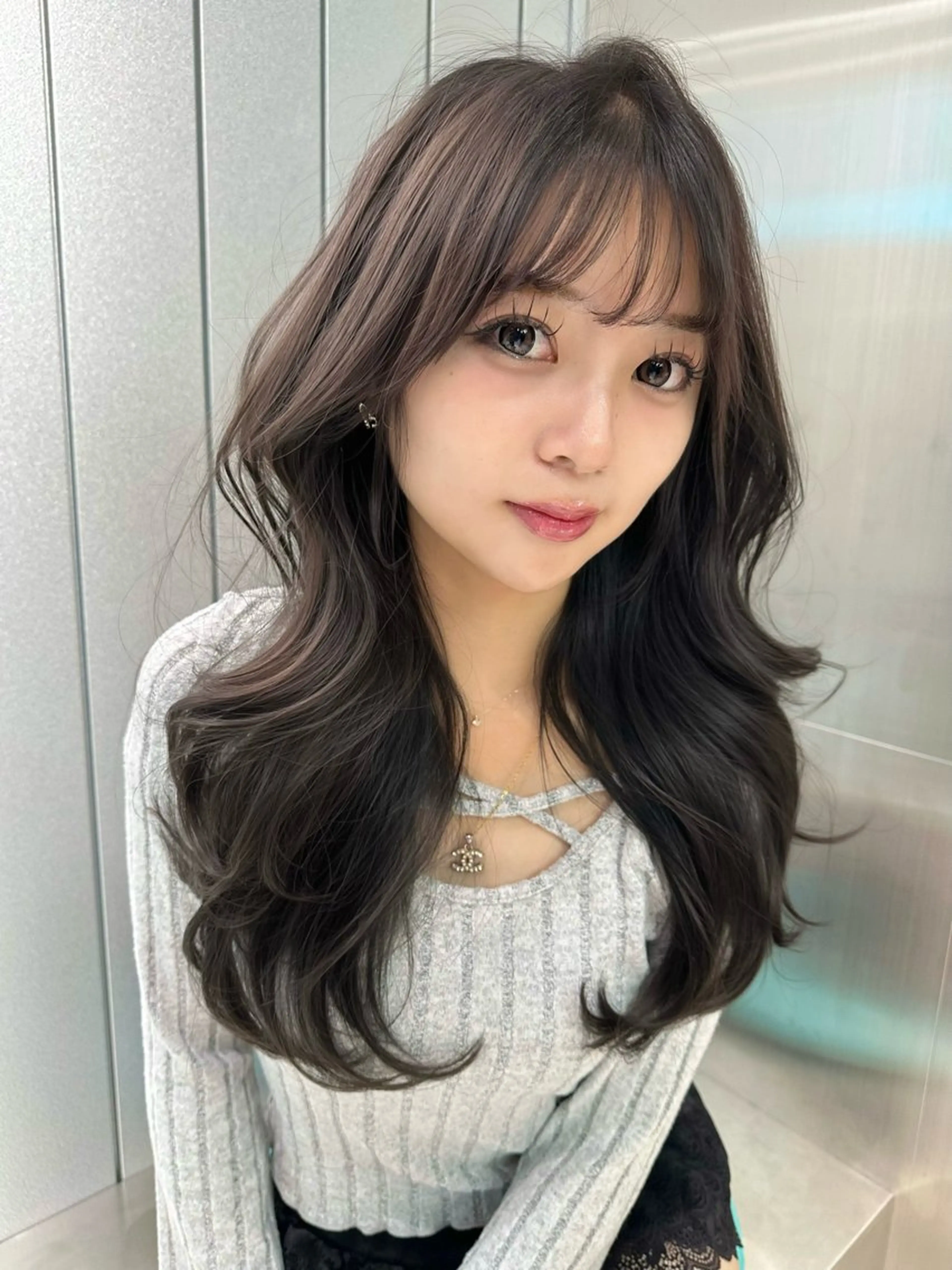 ミディアム ヘアカラー コウスケ/ ハイトーン/韓国ヘアのヘアスタイル