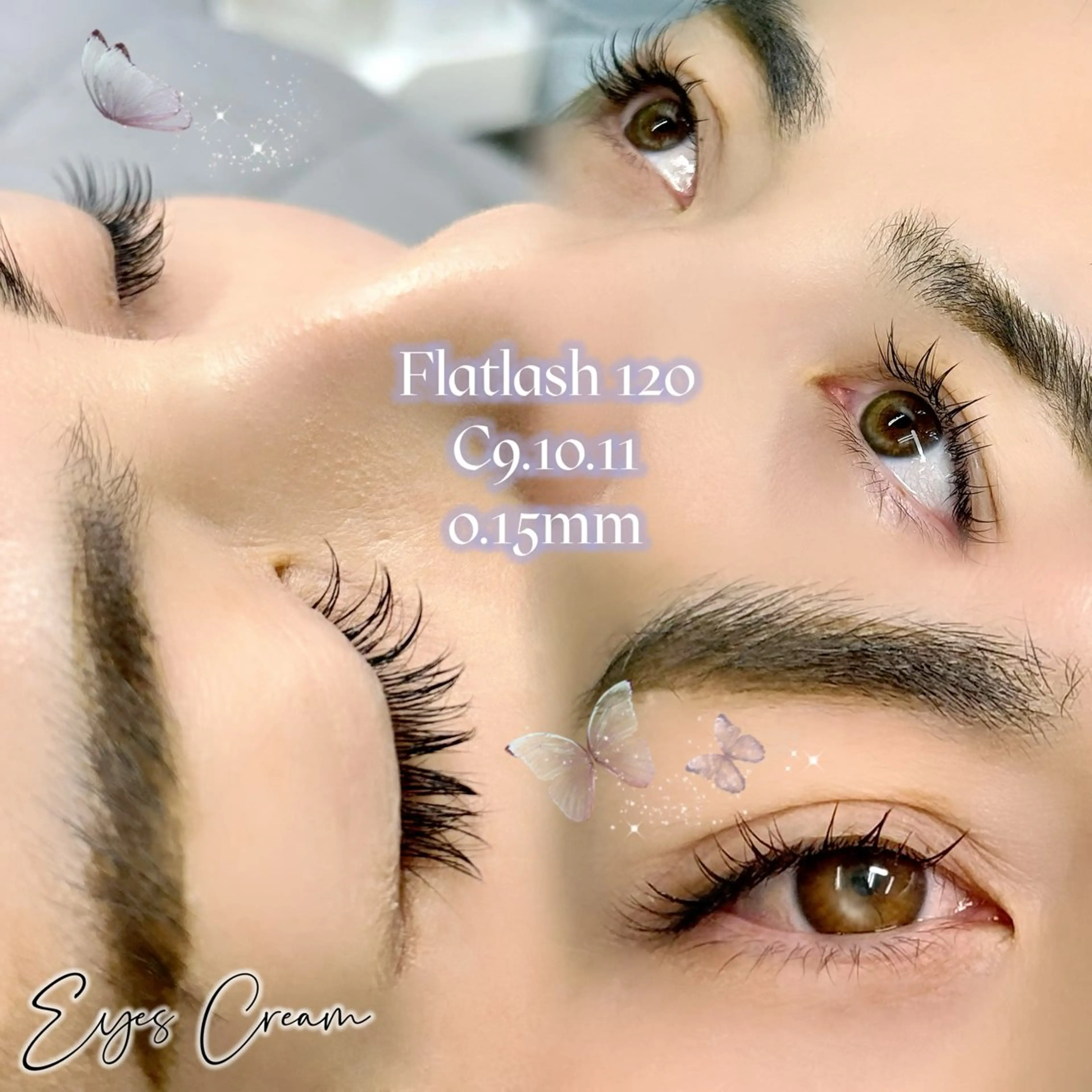 マツエク・マツパ フラットラッシュ Eyes Cream SAYAのマツエク・マツパデザイン