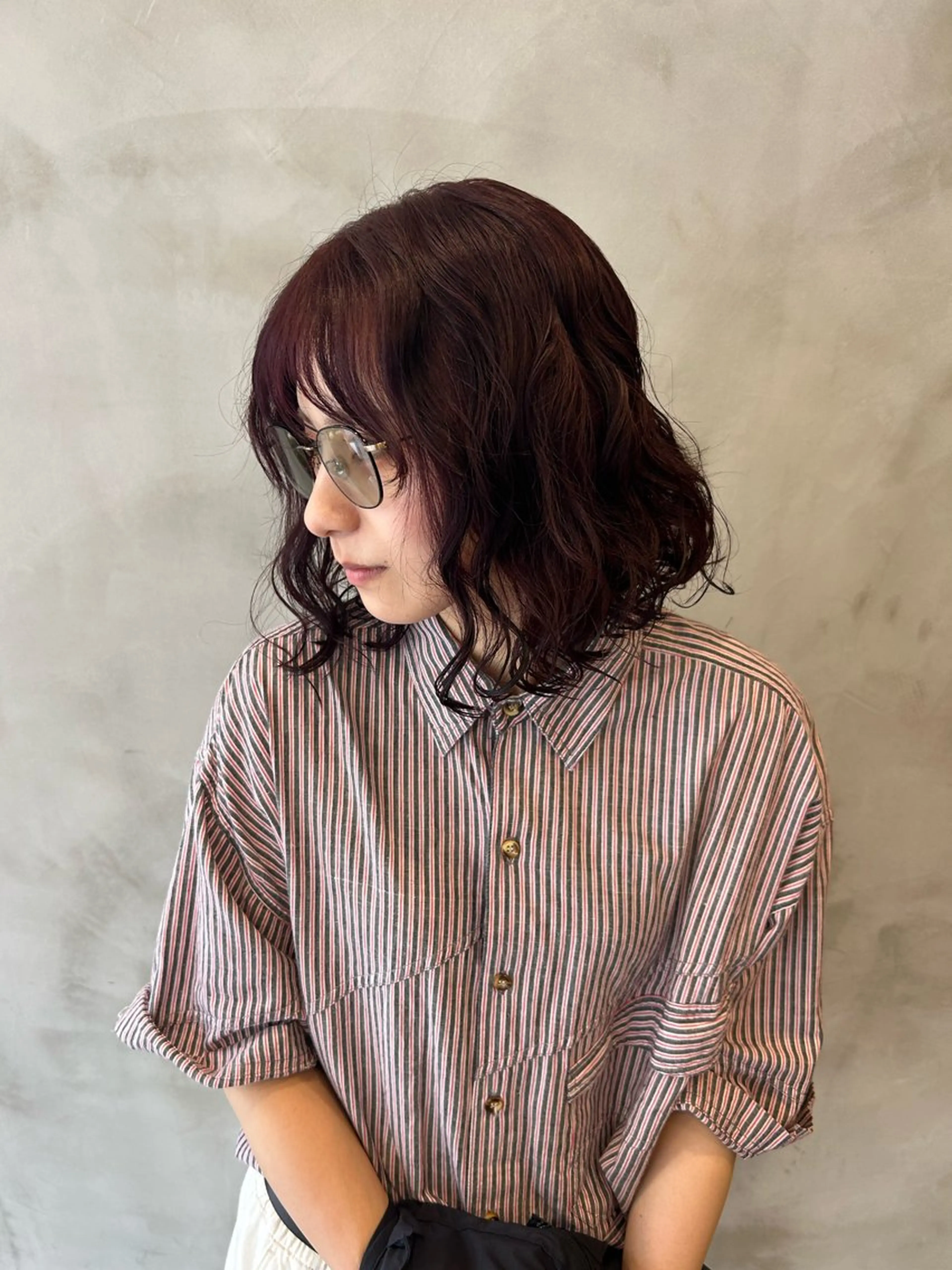 ミディアム ヘアカラー トリートメント stylist 倉本恋のヘアスタイル