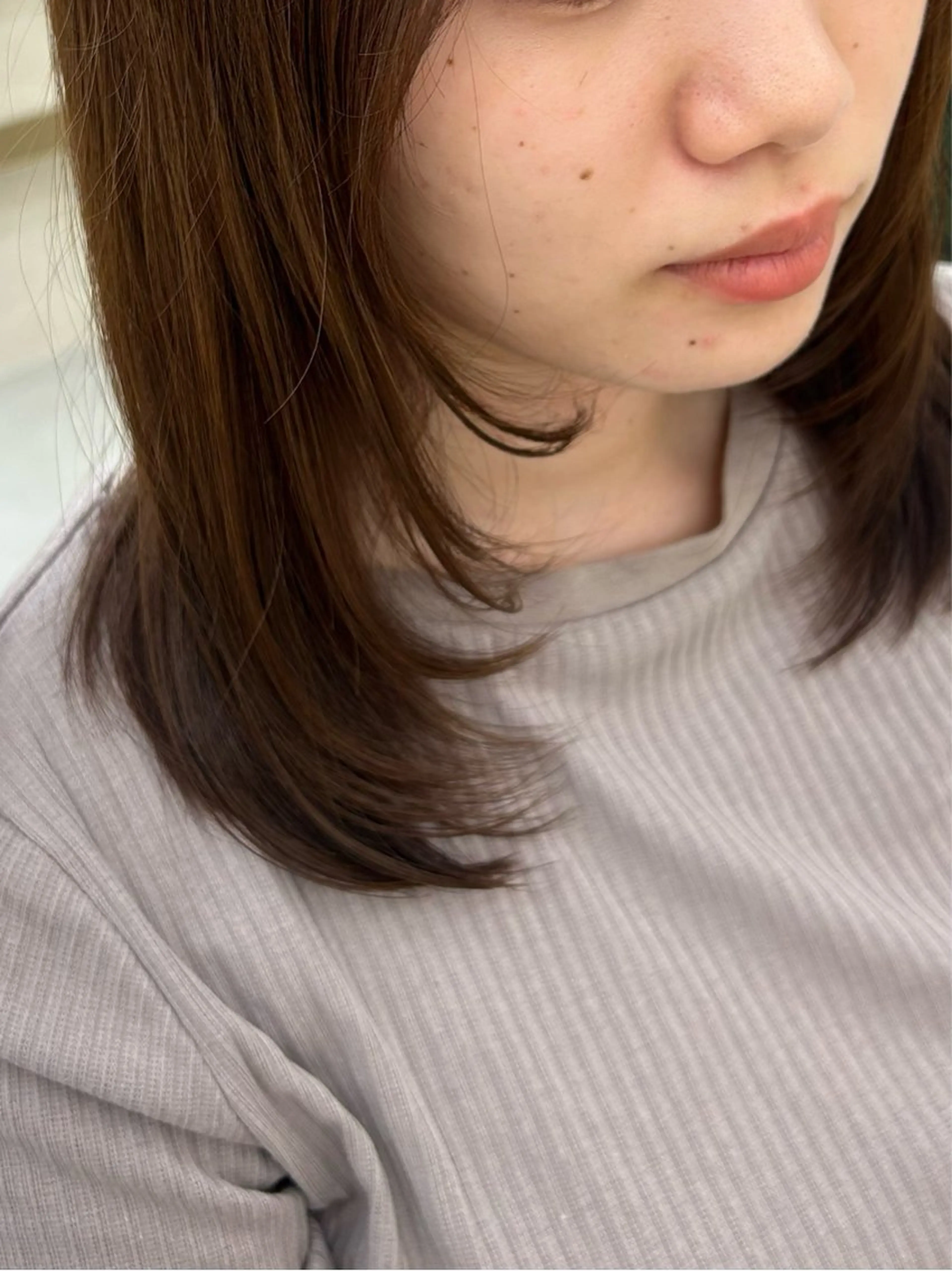 ミディアム ミディアムレイヤー レイヤーカット 外ハネヘア ボブ/ミディアム/表 参道/美容師♡ゆいかのヘアスタイル