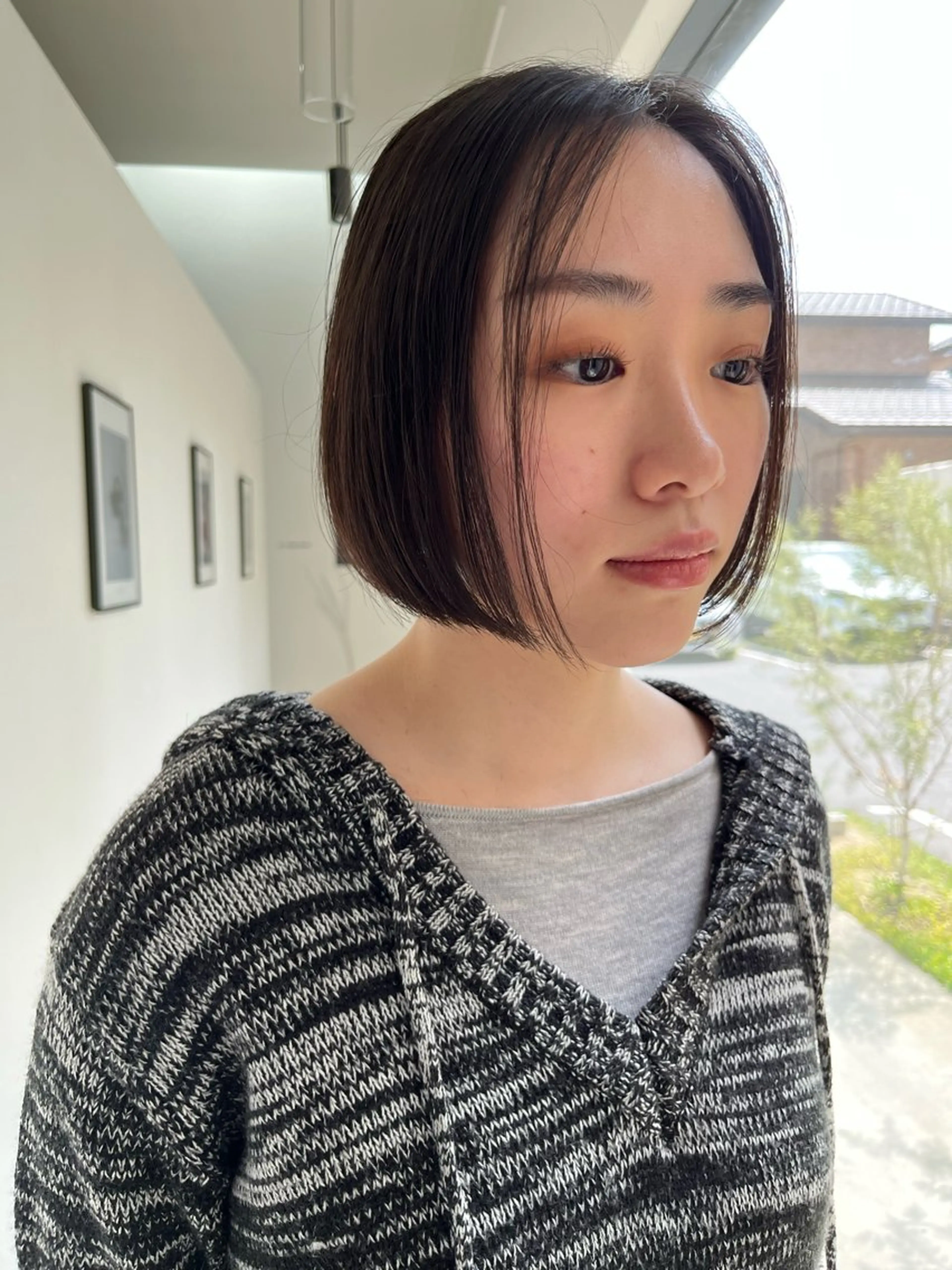 ミディアム ボブ カット ヘアカラー heir studio Baretta所属・似合わせパーマ/ 山本銀次郎のヘアスタイル