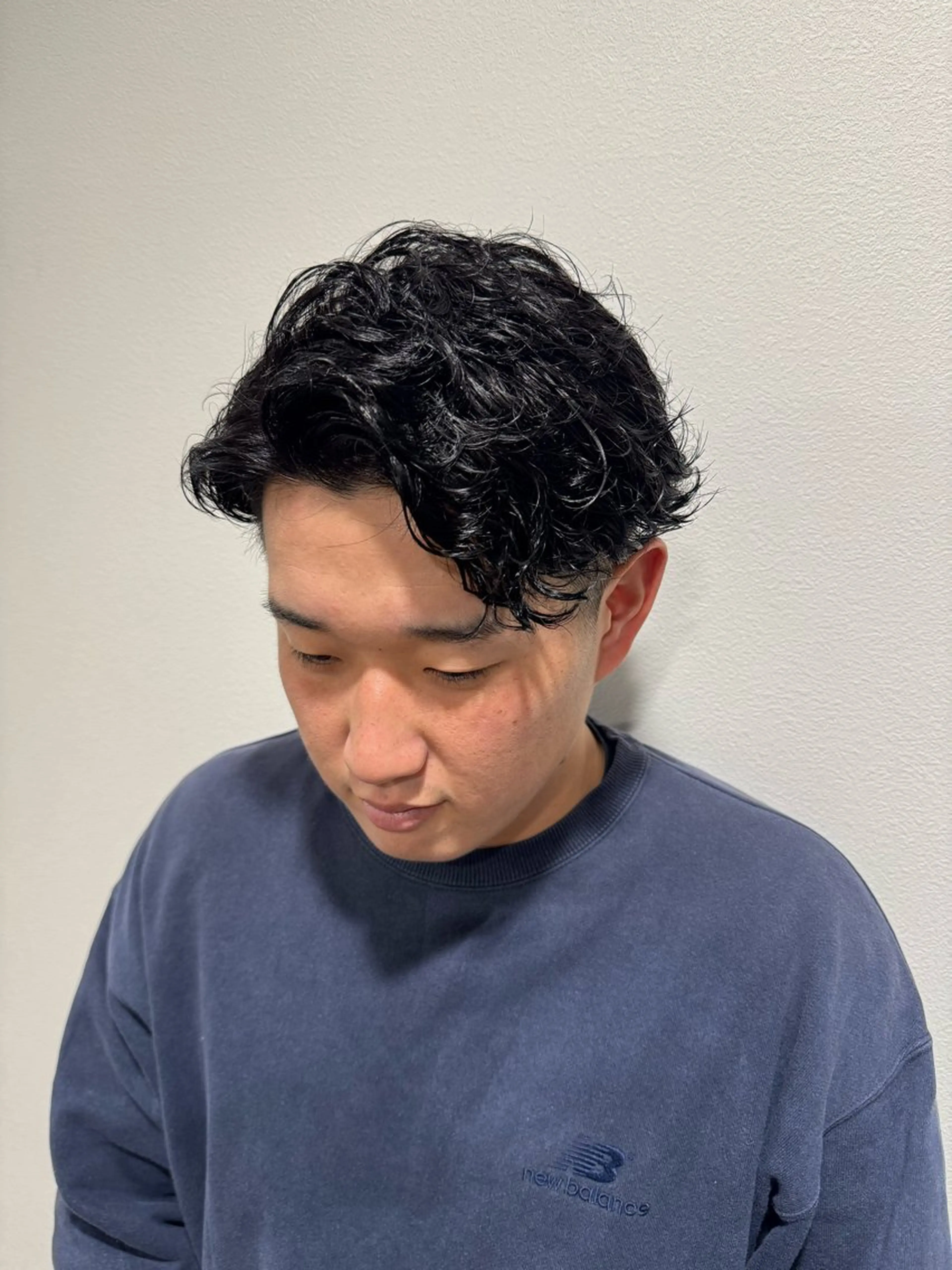 パーマ メンズ カット パーマ 平尾/艶カラー/ アッシュ系/中川誠大のヘアスタイル