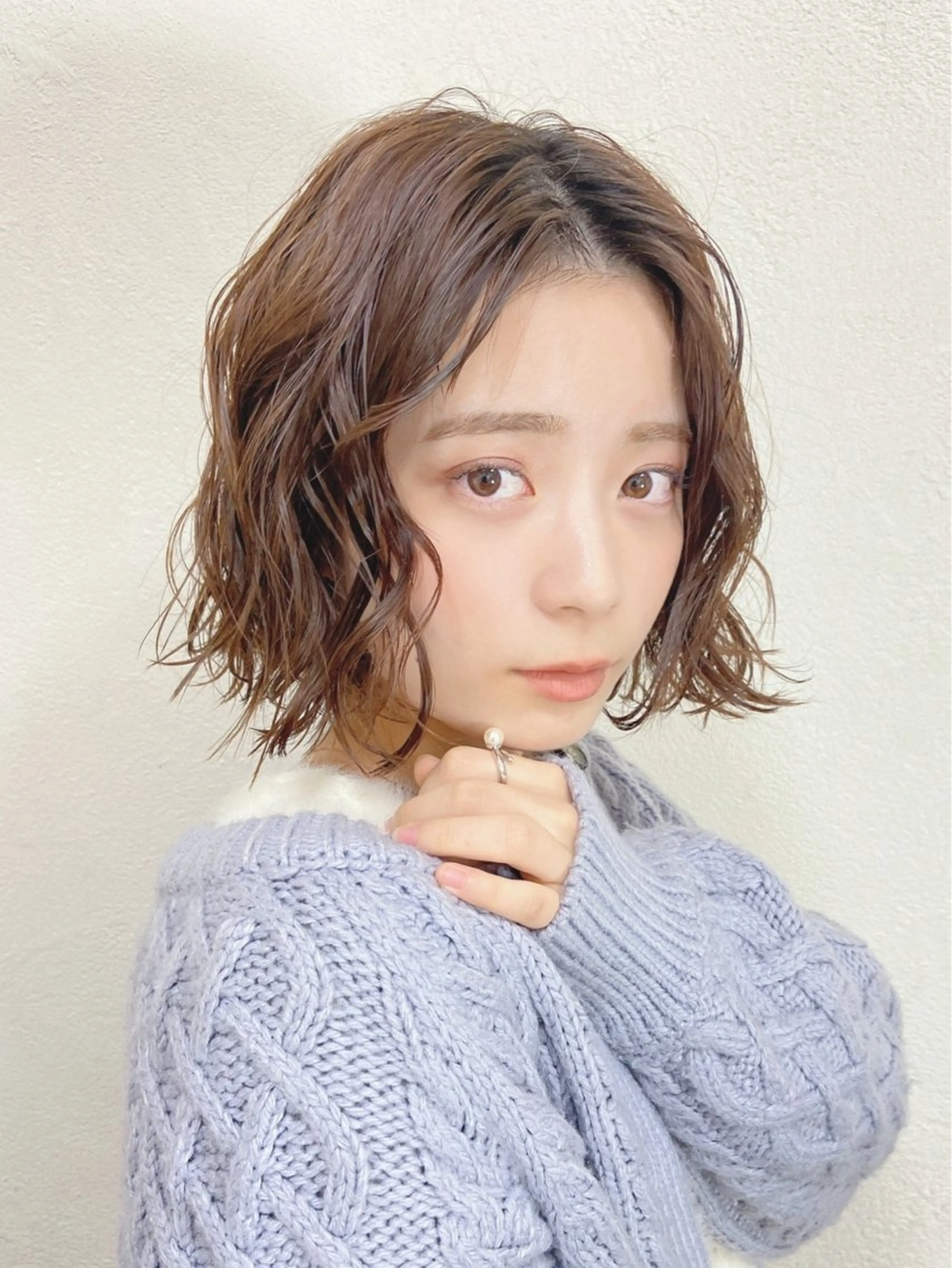 ミディアム カラー パーマ カット ヘアカラー トリートメント 🦋透明感カラー🦋 なつやのヘアスタイル