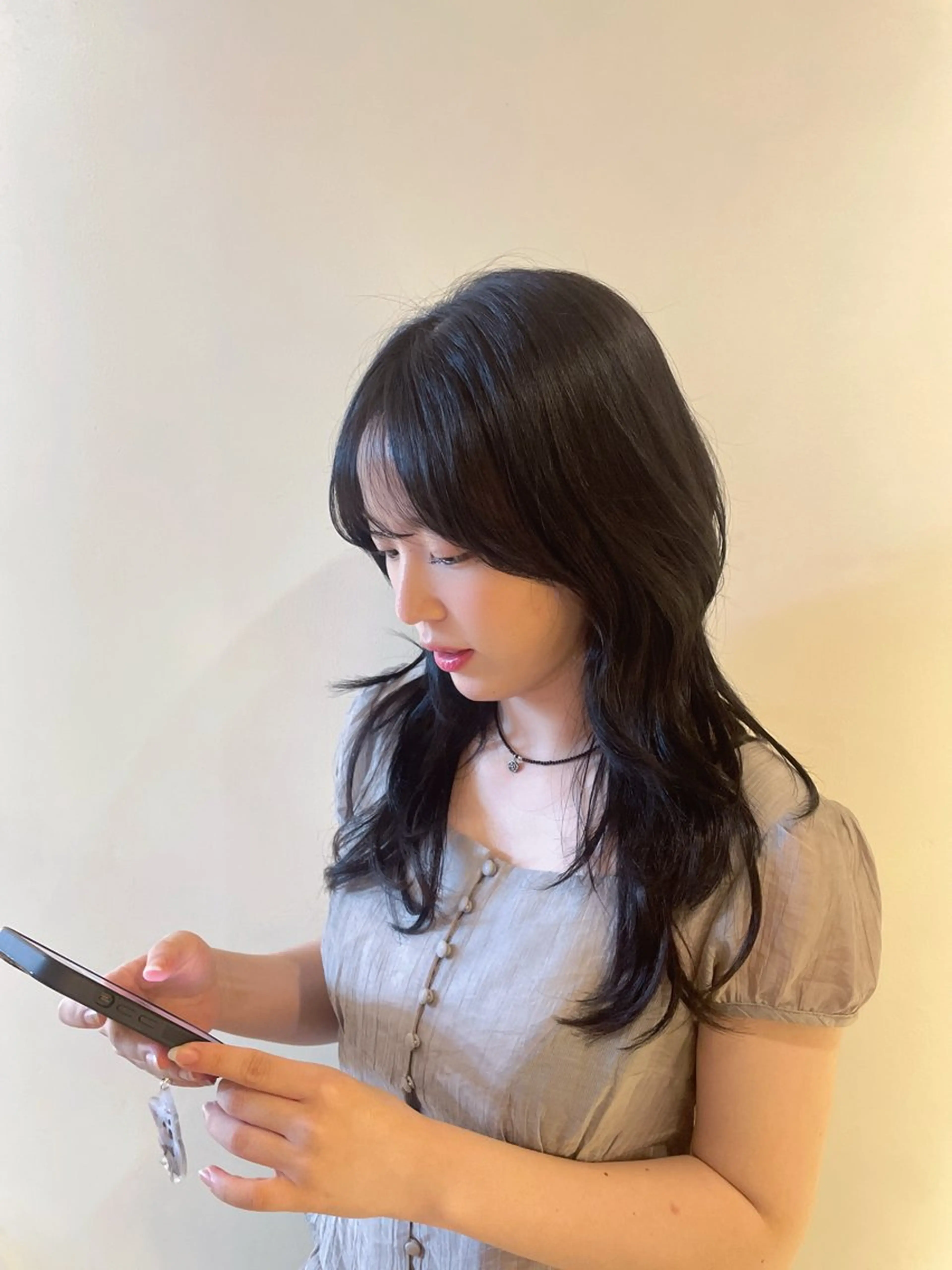 ロング カラー wakana／ カット／ハイライトのヘアスタイル