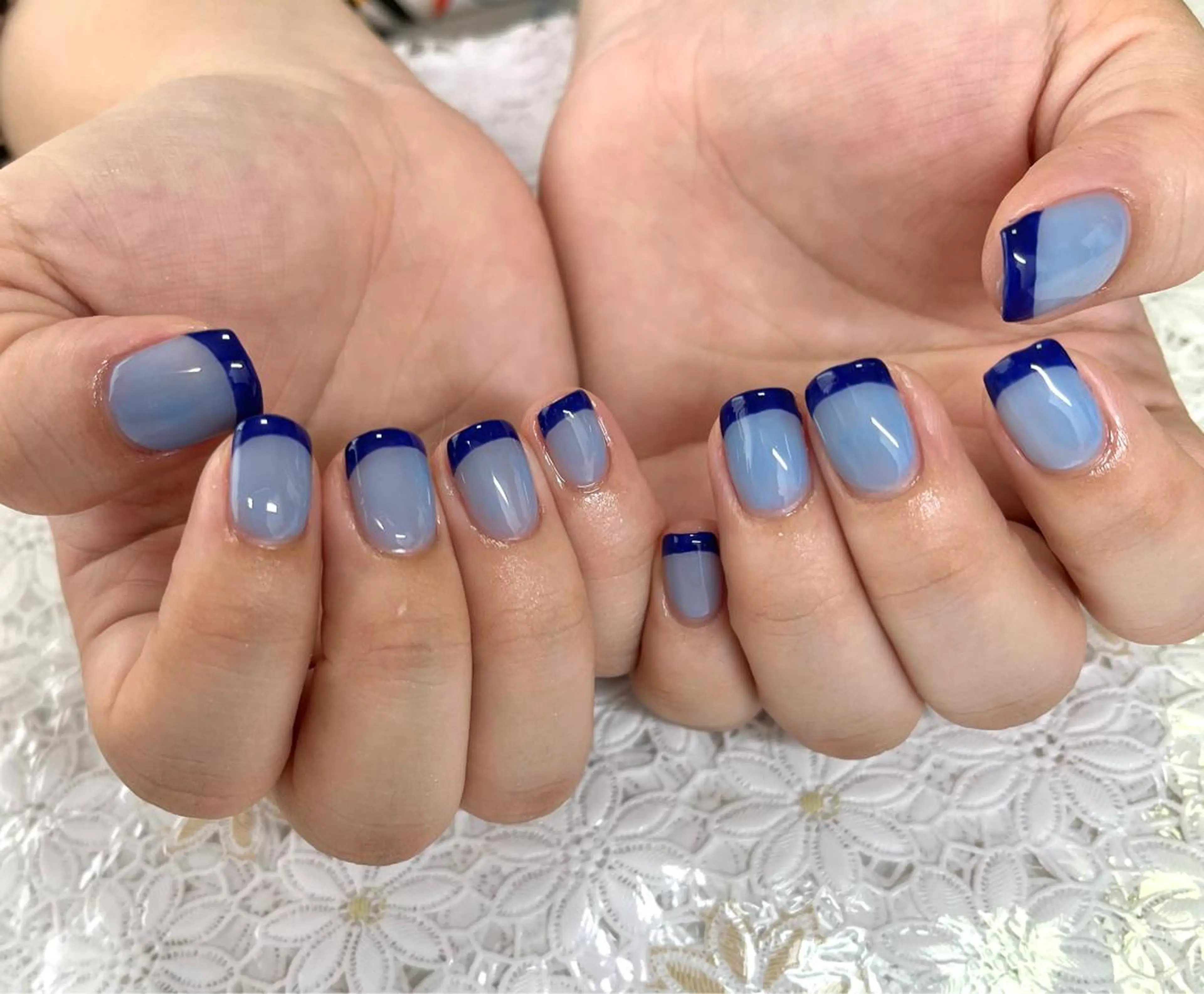 ネイル フレンチネイル ジェルネイル 韓国ネイル ワンカラーネイル パラジェル ハンドネイル nails' it...のネイルデザイン