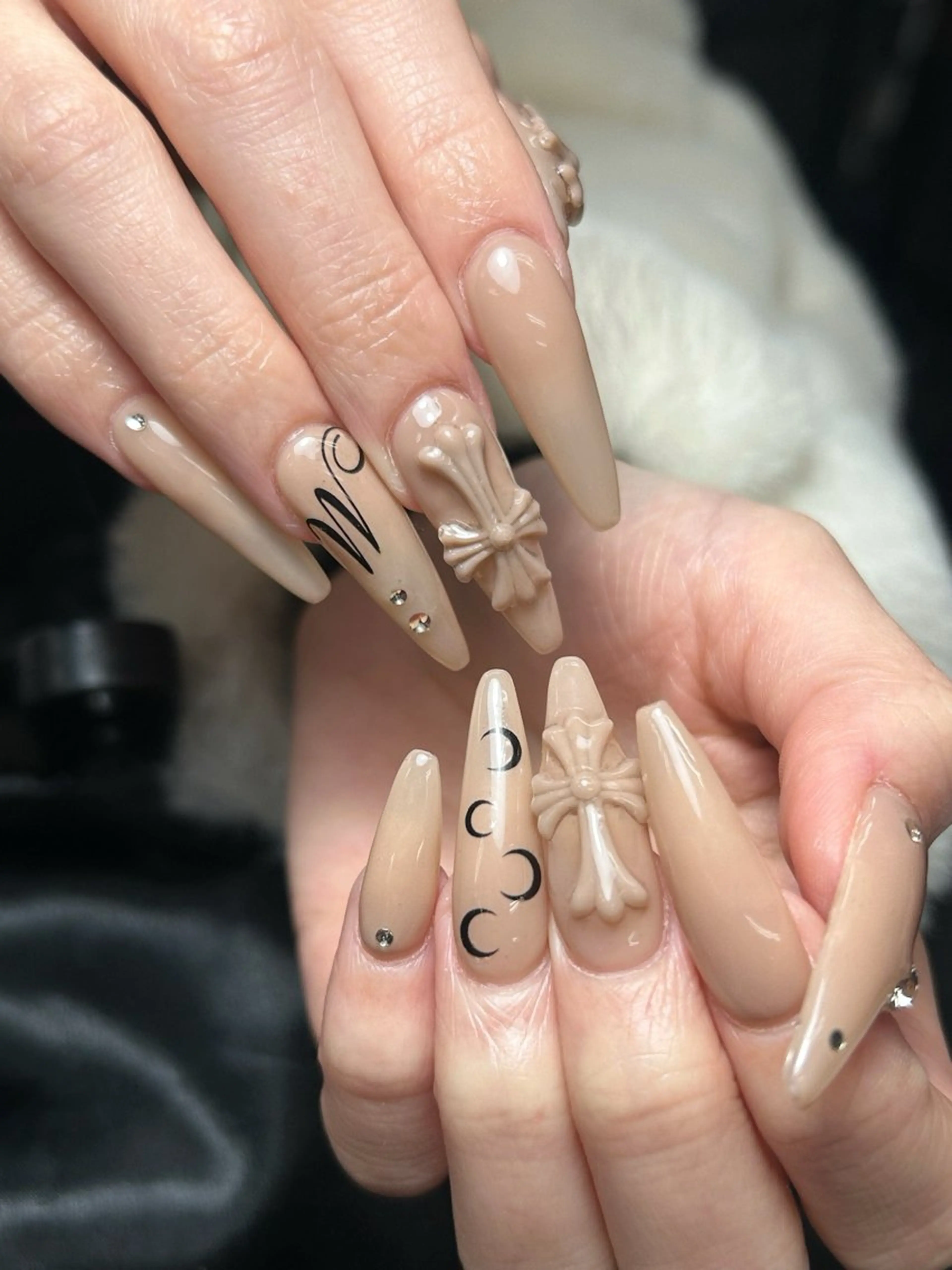 ネイル 韓国ネイル 持ち込み ニュアンスネイル ネイルチップ 冬ネイル RINN ANA.CHUOのネイルデザイン