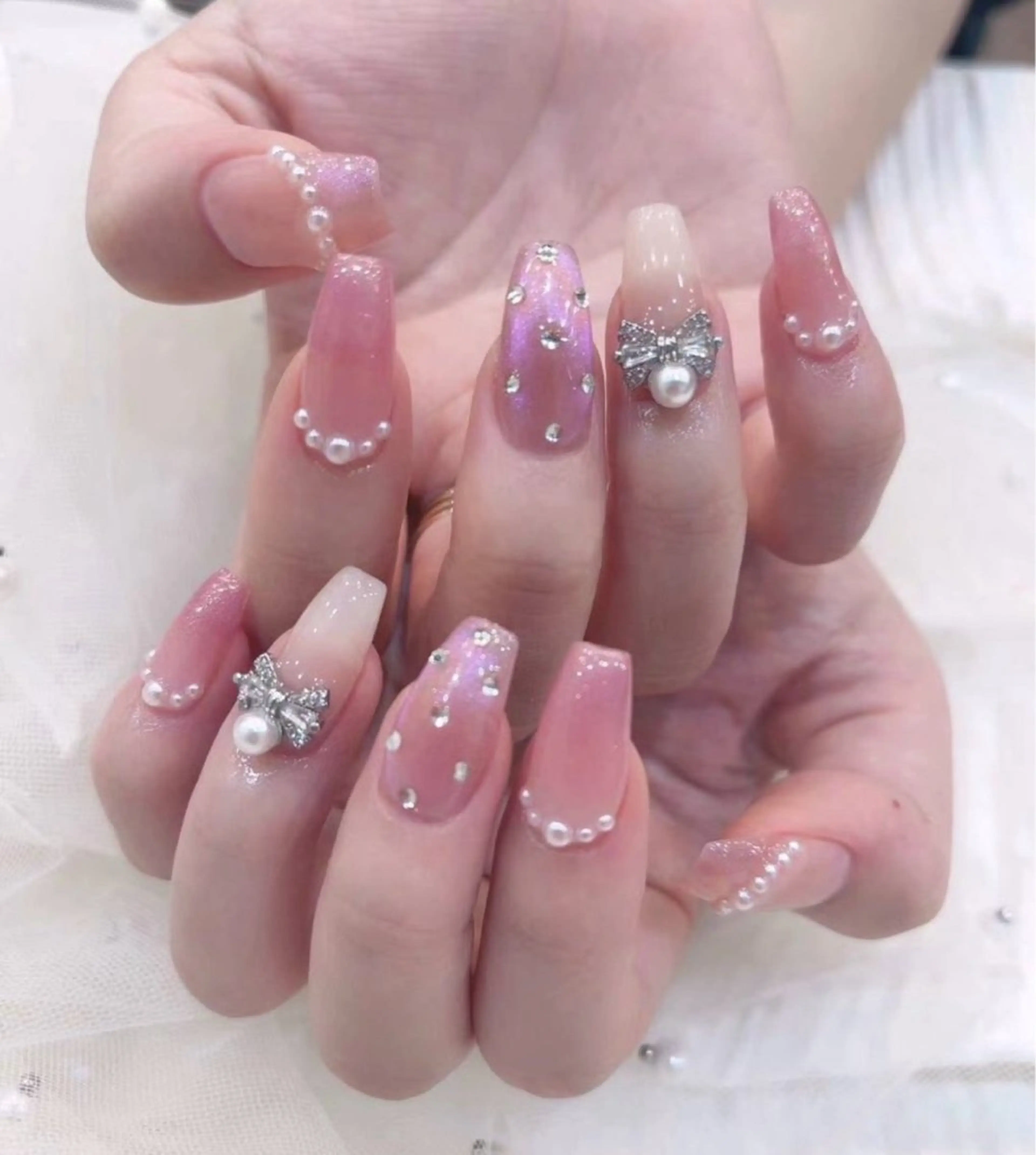 ネイル アートネイル フットネイル ジェルネイル ハート マグネットネイル Babarla Nailのネイルデザイン