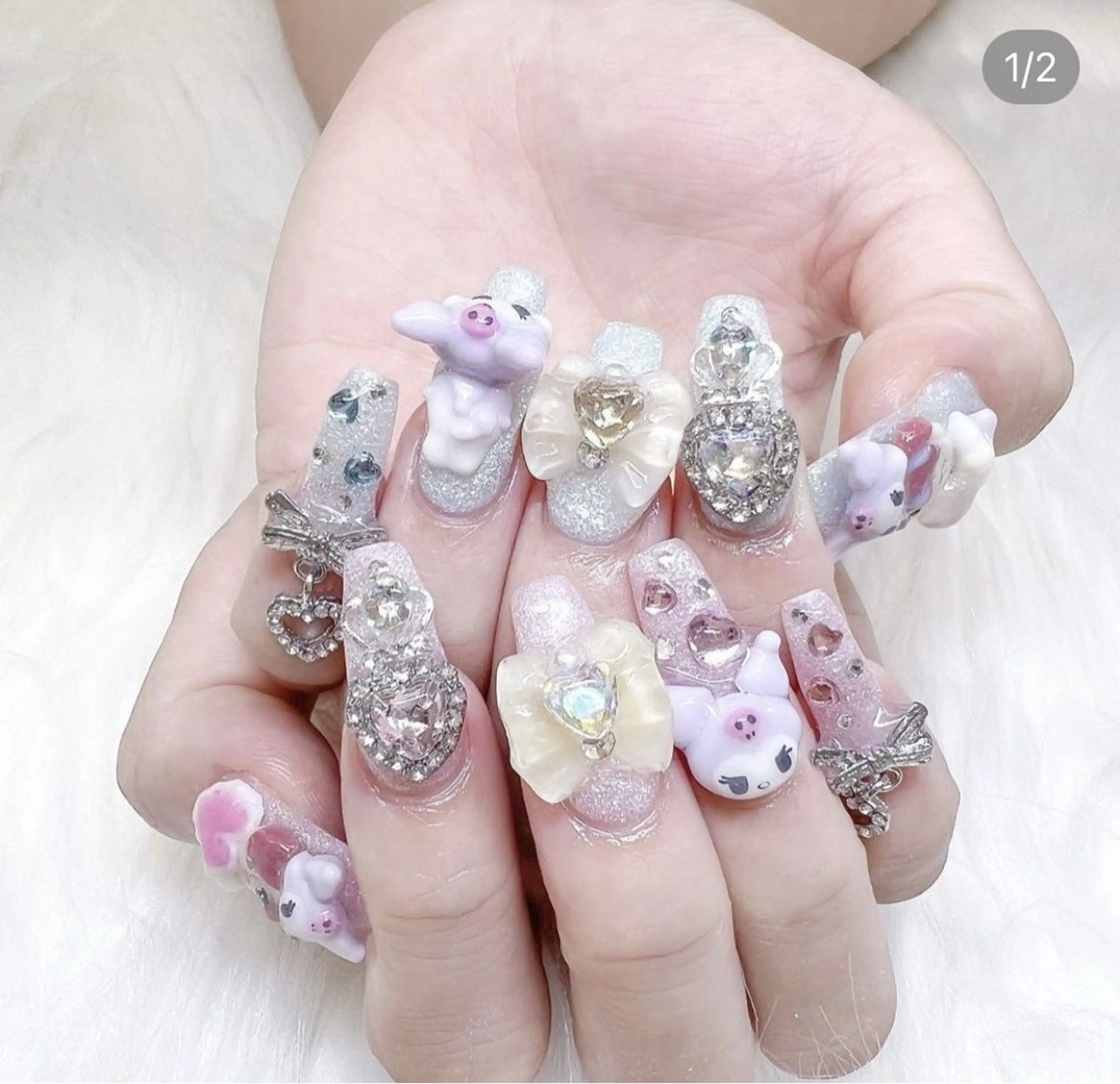 ネイル 長さ出し ハロウィン マグネットネイル ミラーネイル ネイルチップ Lee Nails チップ長さだし専門店のネイルデザイン