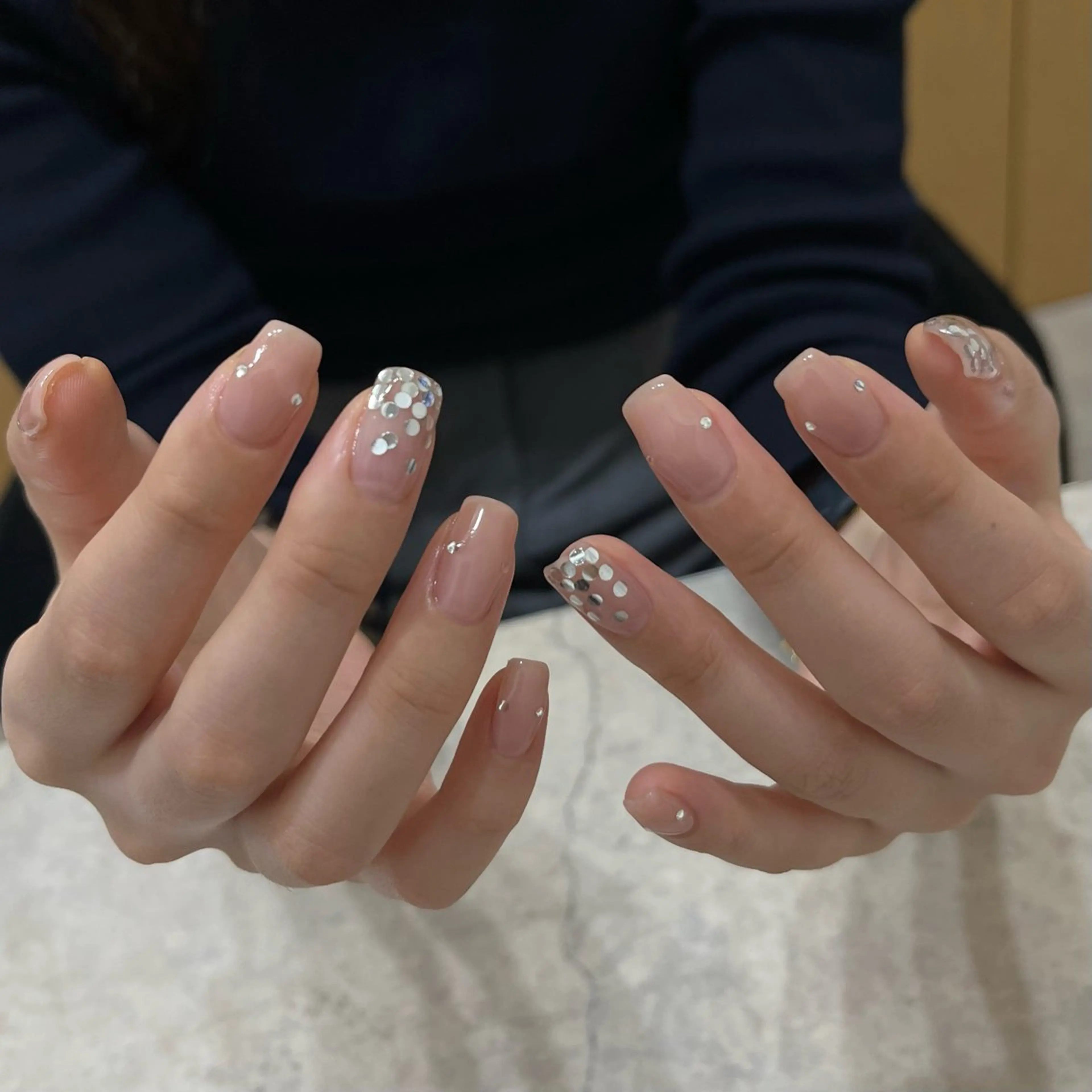 ネイル グリーン ハンドネイル vegh.所属・vegh. nail／阿波座のネイルデザイン