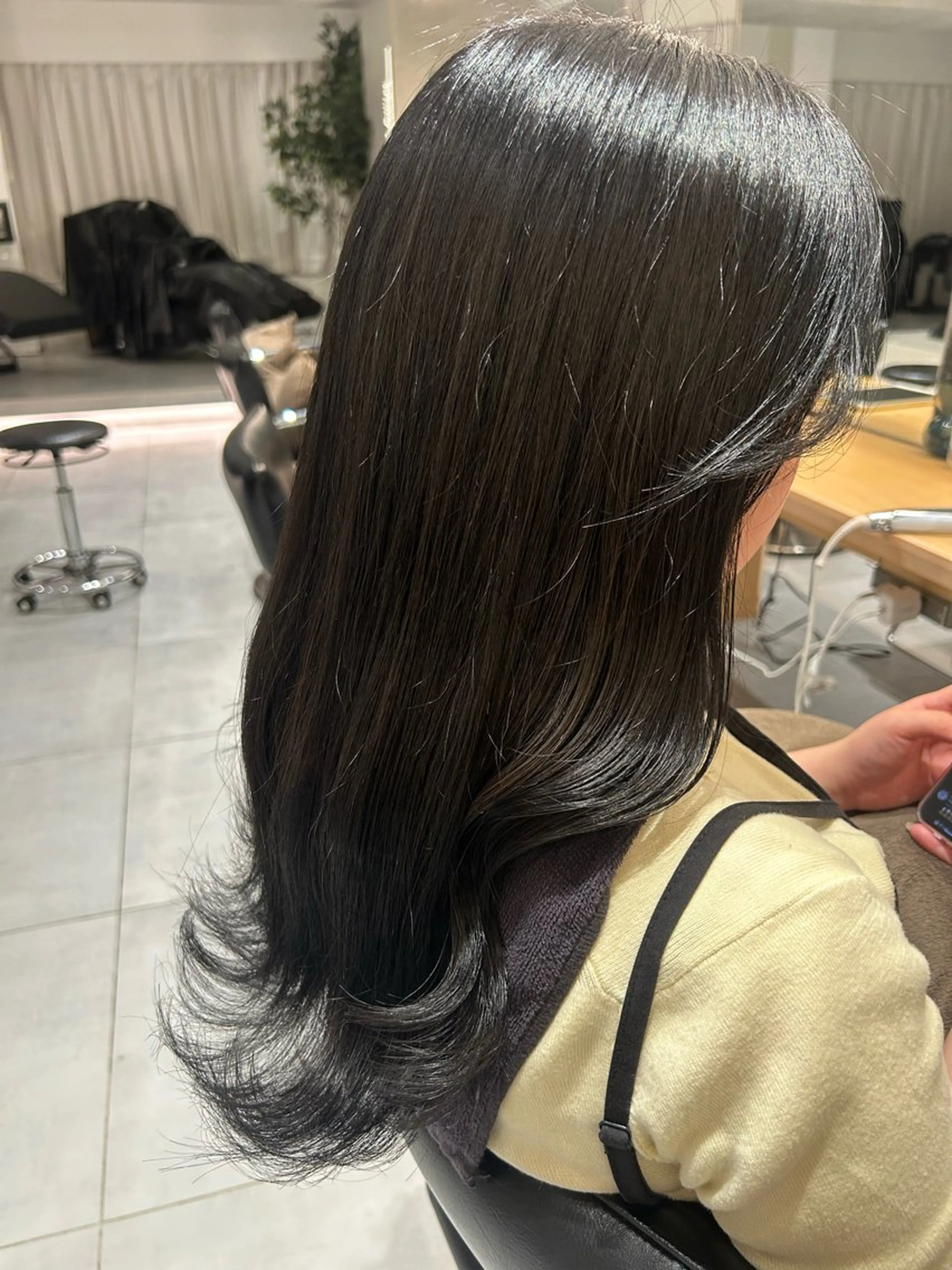 カラー 黒髪 透明感カラー ナチュラルブラック 透明感カラー 🎀➳ かのんのヘアスタイル