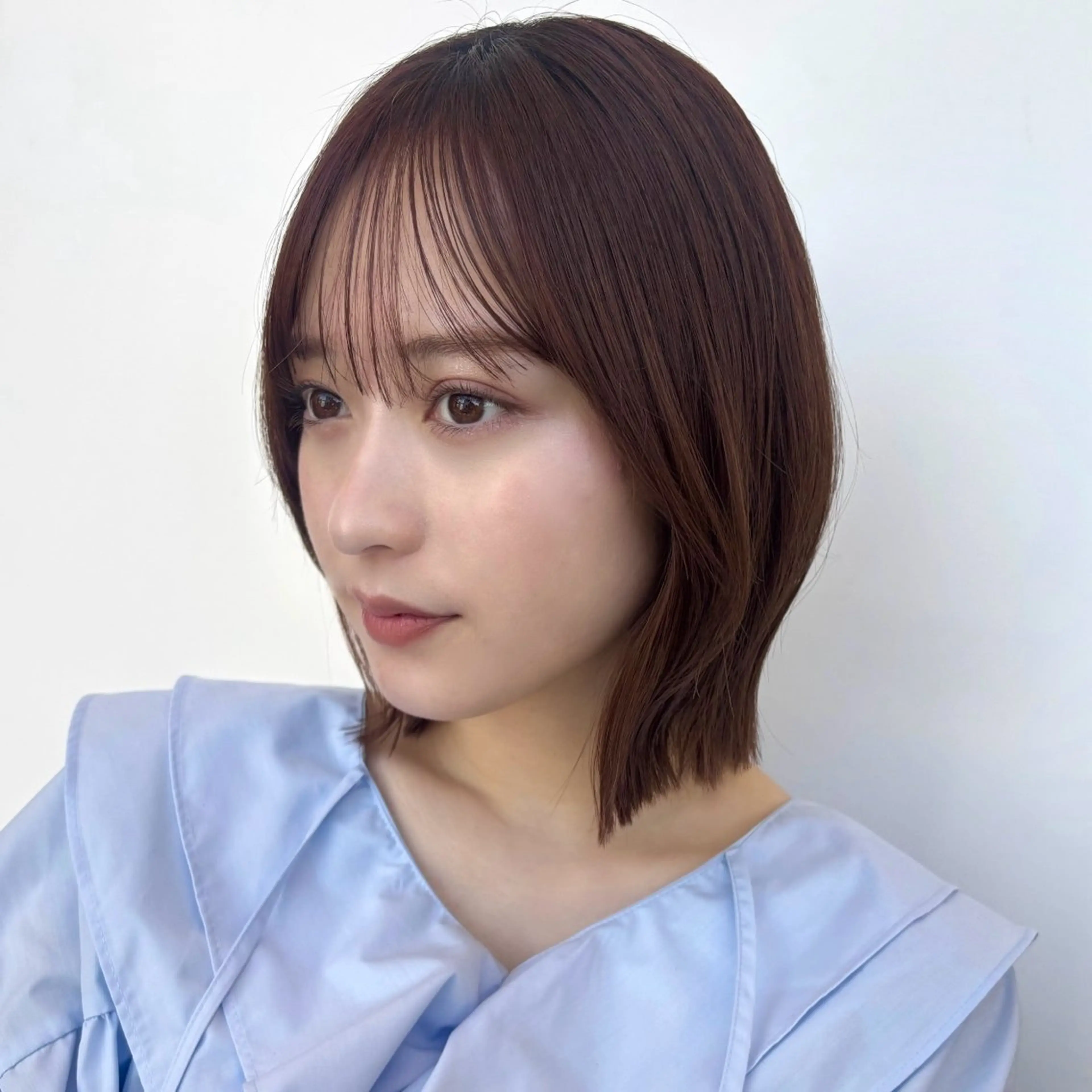 ショート カラー ブラウンカラー くびれヘア カット ヘアカラー トリートメント 顔まわり🥨レイヤー /透明感/水口舞奈のヘアスタイル