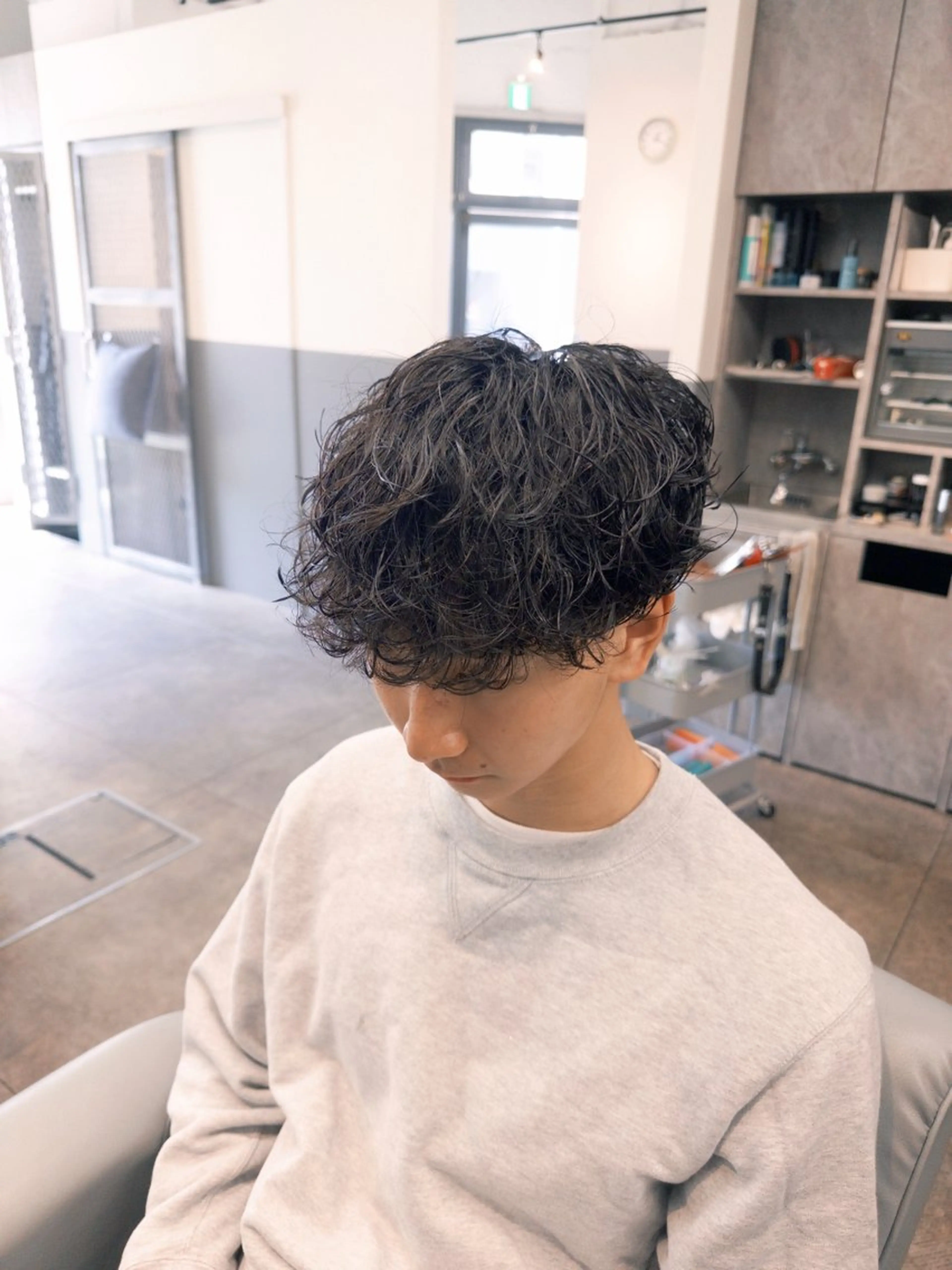 パーマ メンズ 川端 さくのヘアスタイル