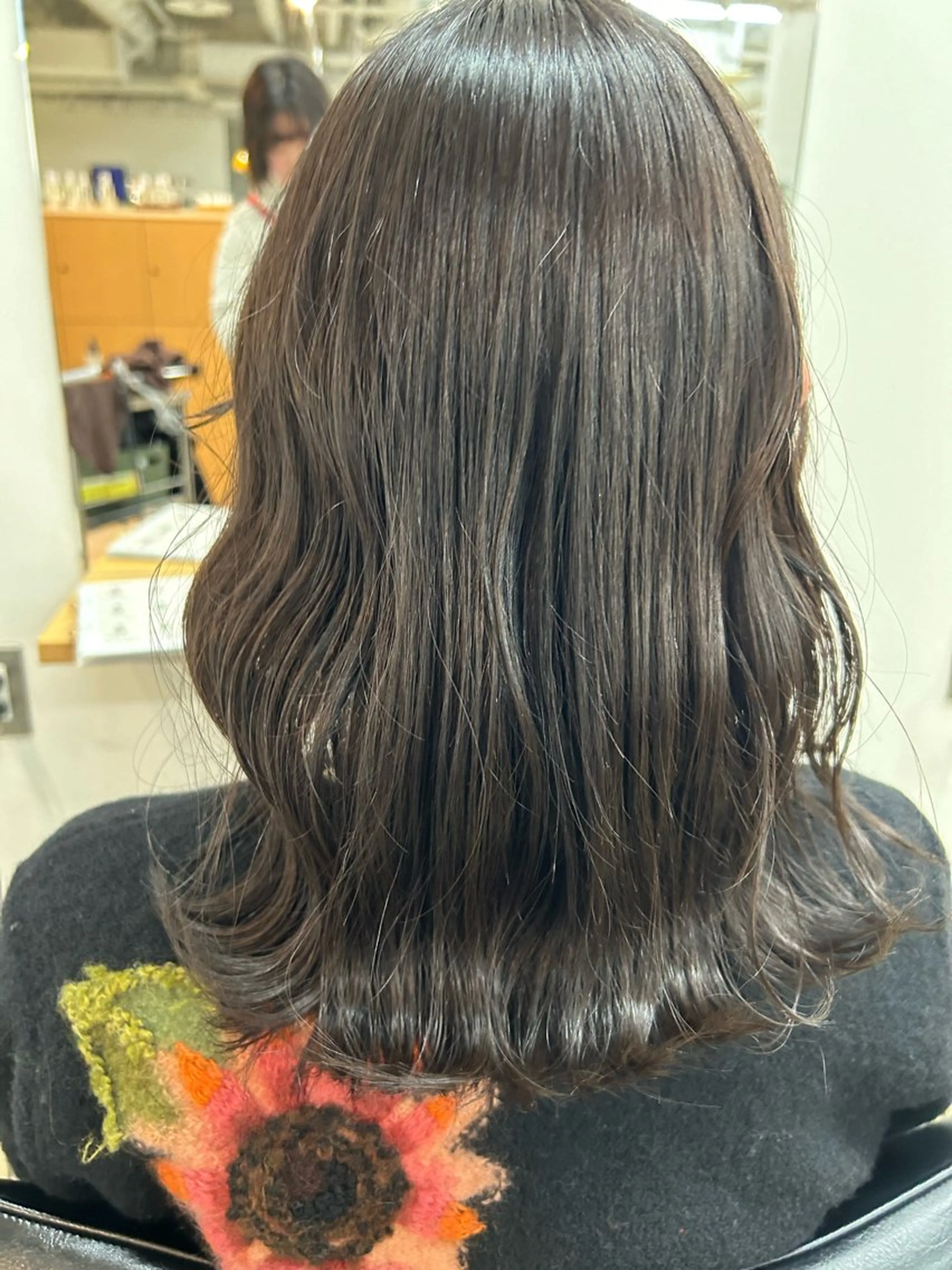 カラー ヘアカラー トリートメント ベージュ/ダブルカラ ー/新潟駅/青柳萌果のヘアスタイル