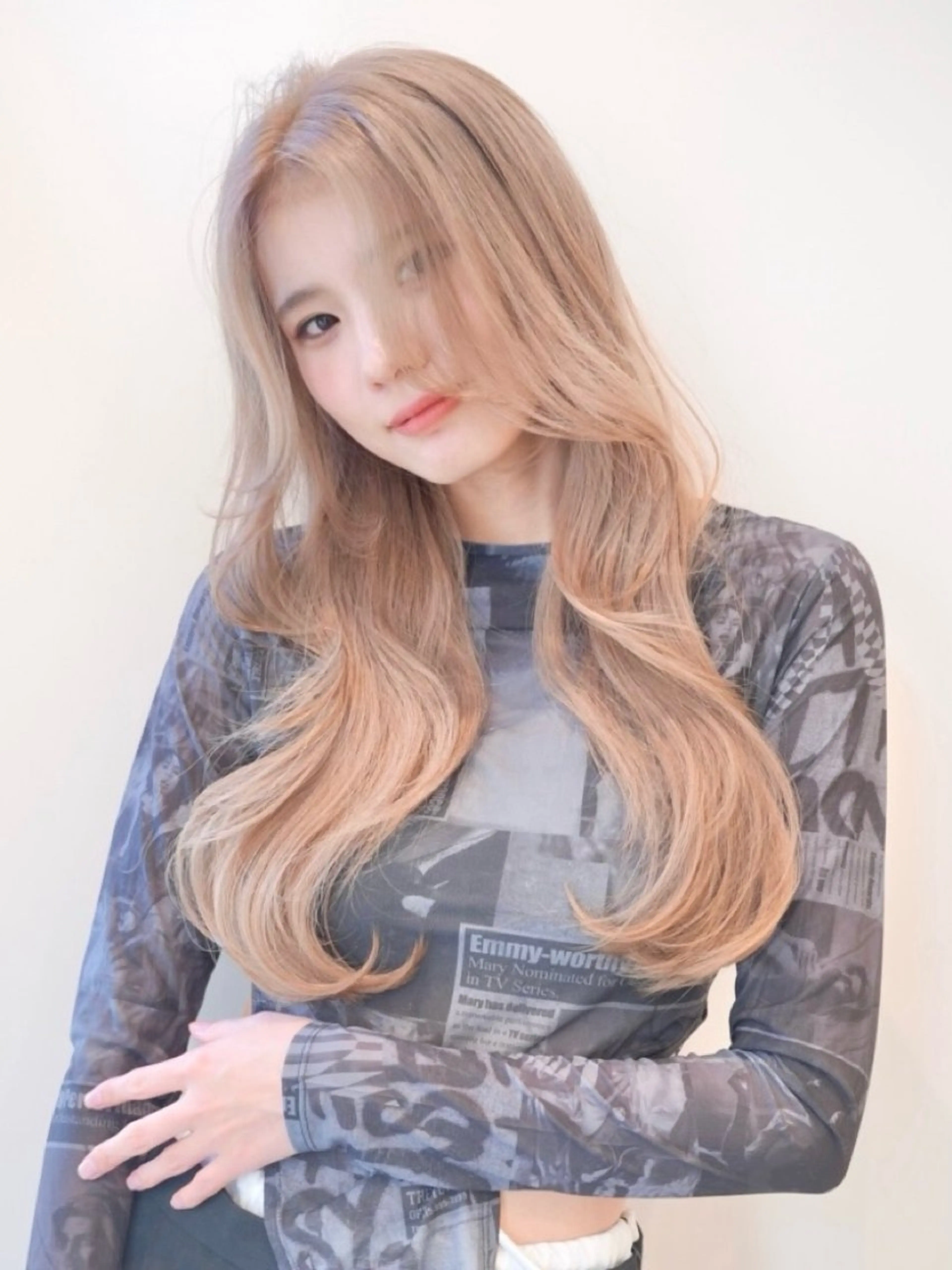 ロング くびれヘア 韓国風ヘア くびれレイヤー レイヤーカット レイヤー⭐️カラー ⭐️平川雅史のヘアスタイル