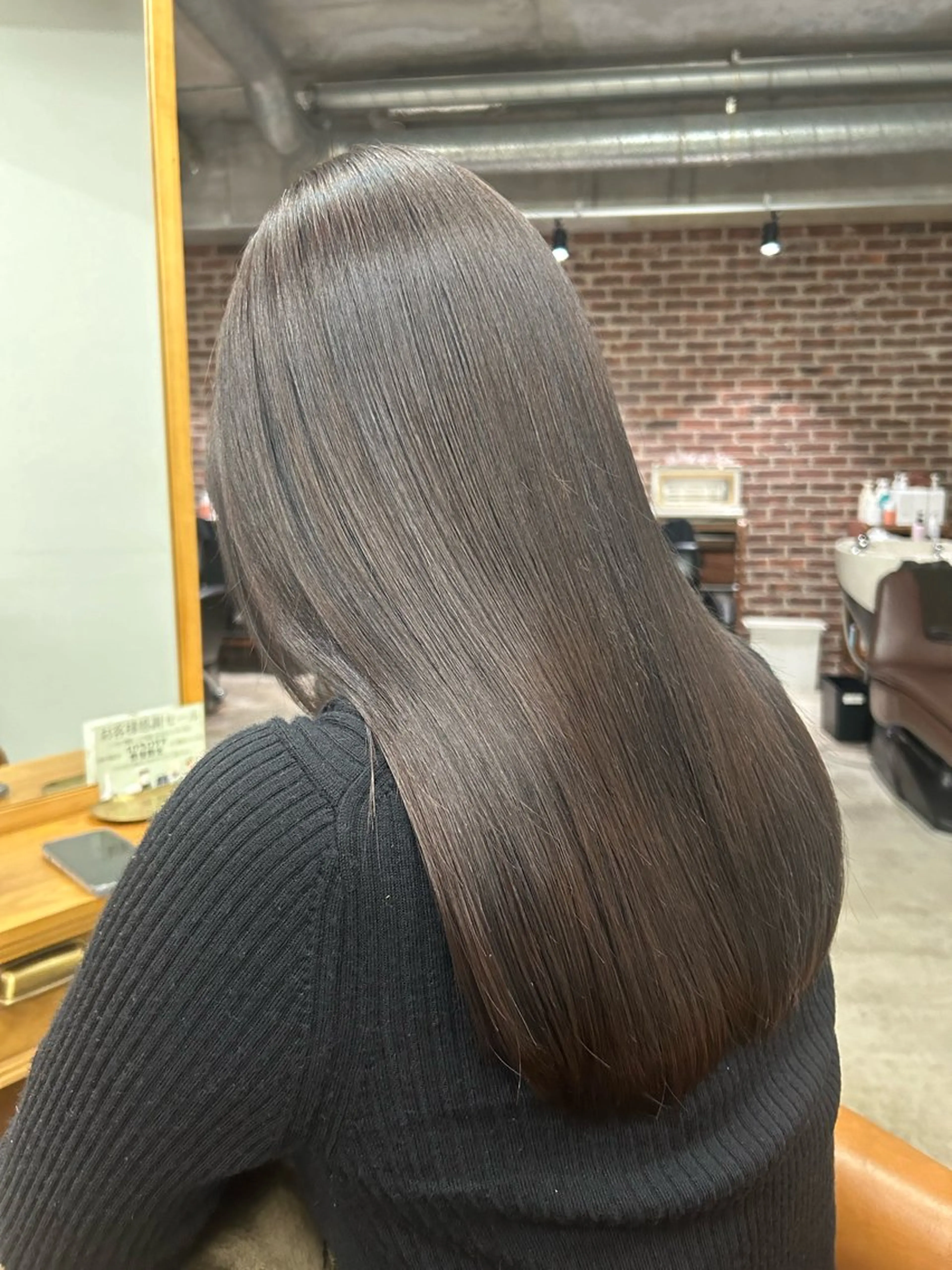 ロング トリートメント 縮毛矯正 🌼髪質改善/透明感 艶髪タケドミのヘアスタイル