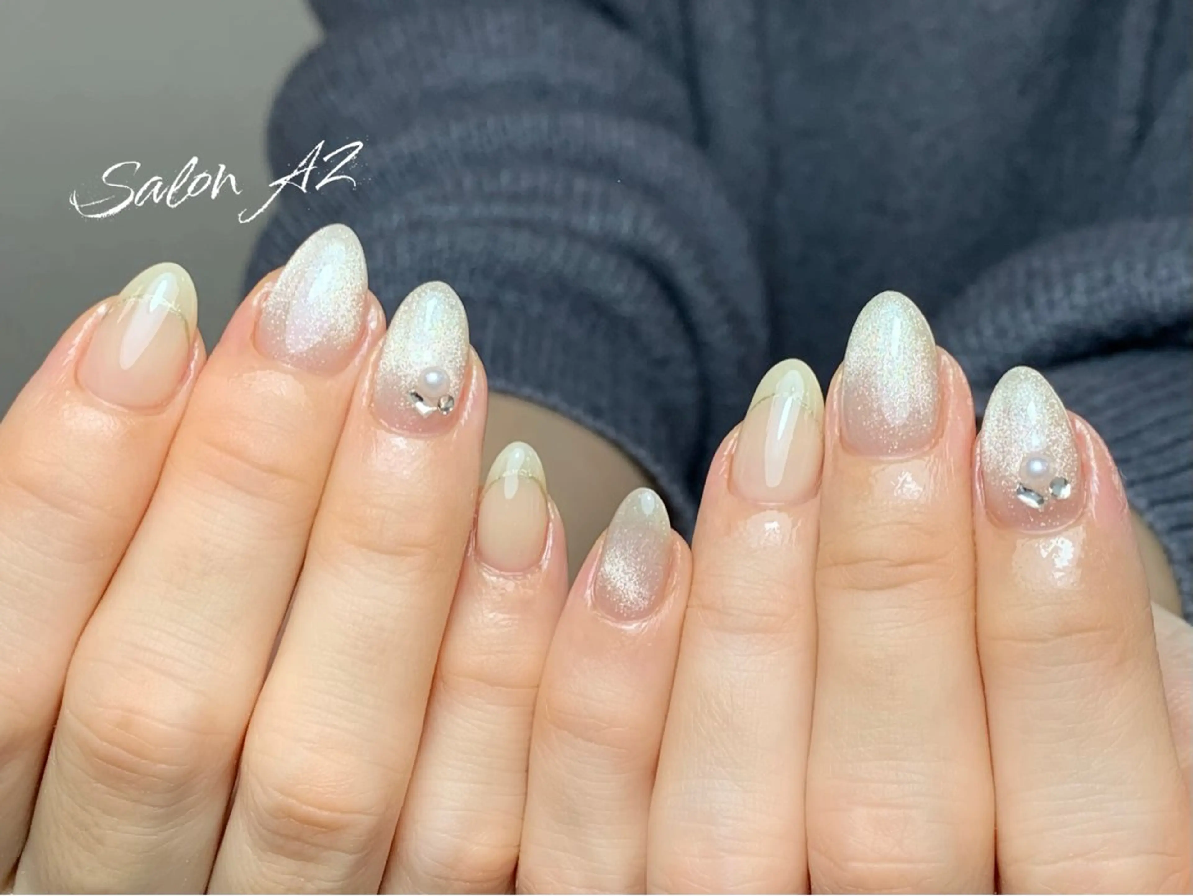 ネイル アートネイル フットネイル フレンチネイル マグネットネイル 持ち込み ハンドネイル salon AZのネイルデザイン