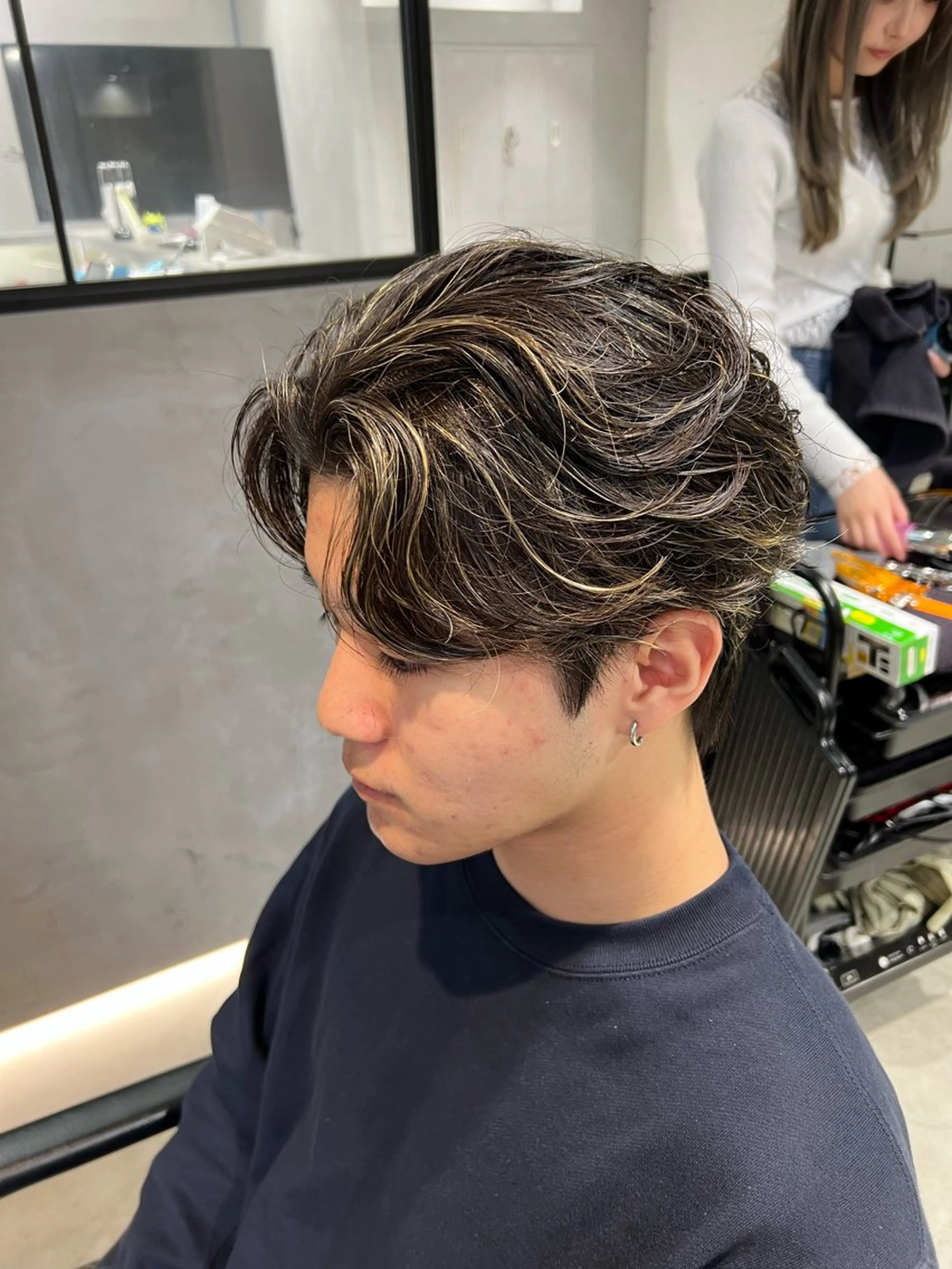 【男ウケ抜群メッシュ🤩】メンズカット➕全てのパーマ➕ハイライトの写真