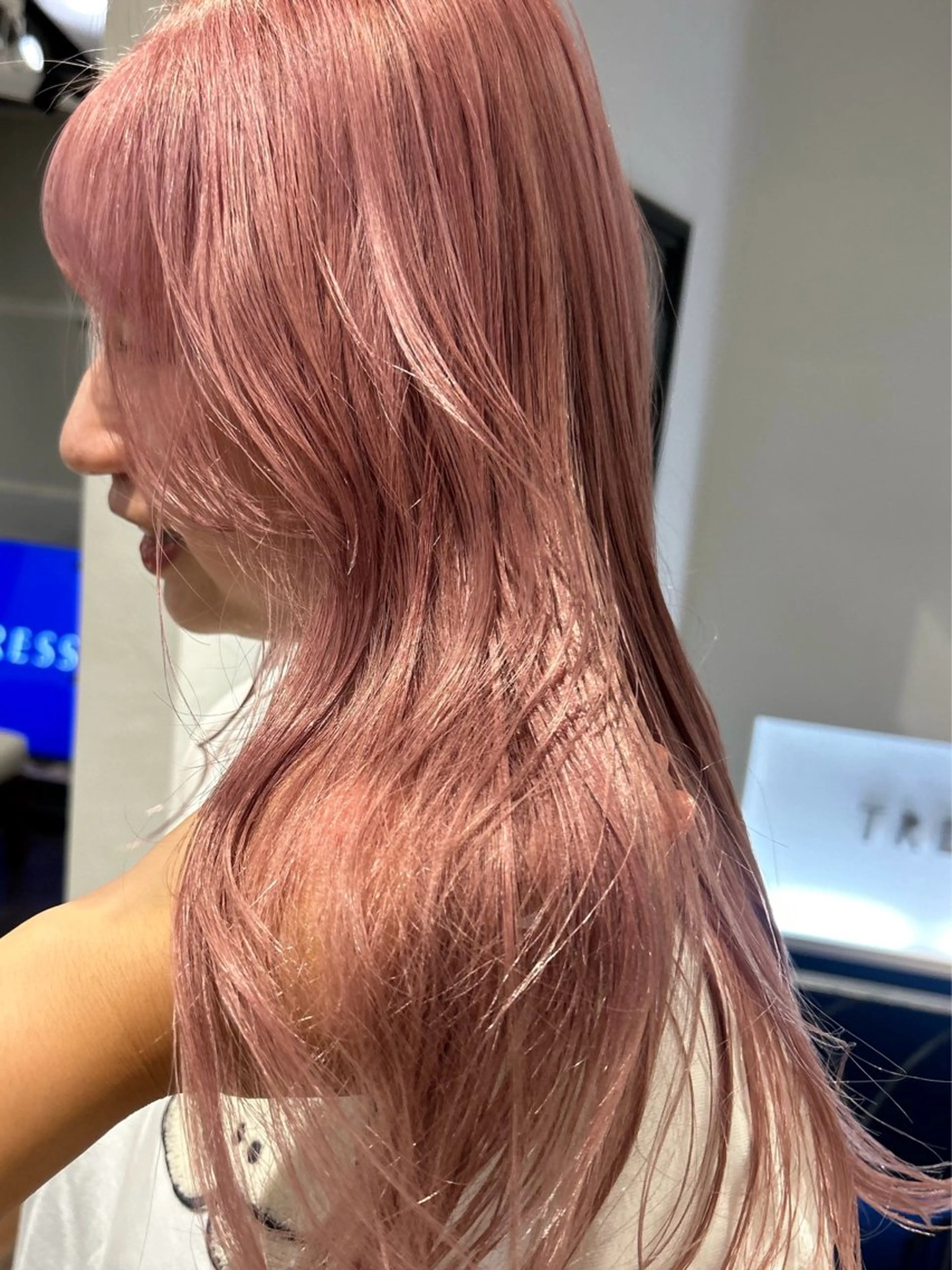 ロング カラー パーマ メンズ カット ヘアカラー レイヤー/透明感/ ブリーチなし/わかなのヘアスタイル