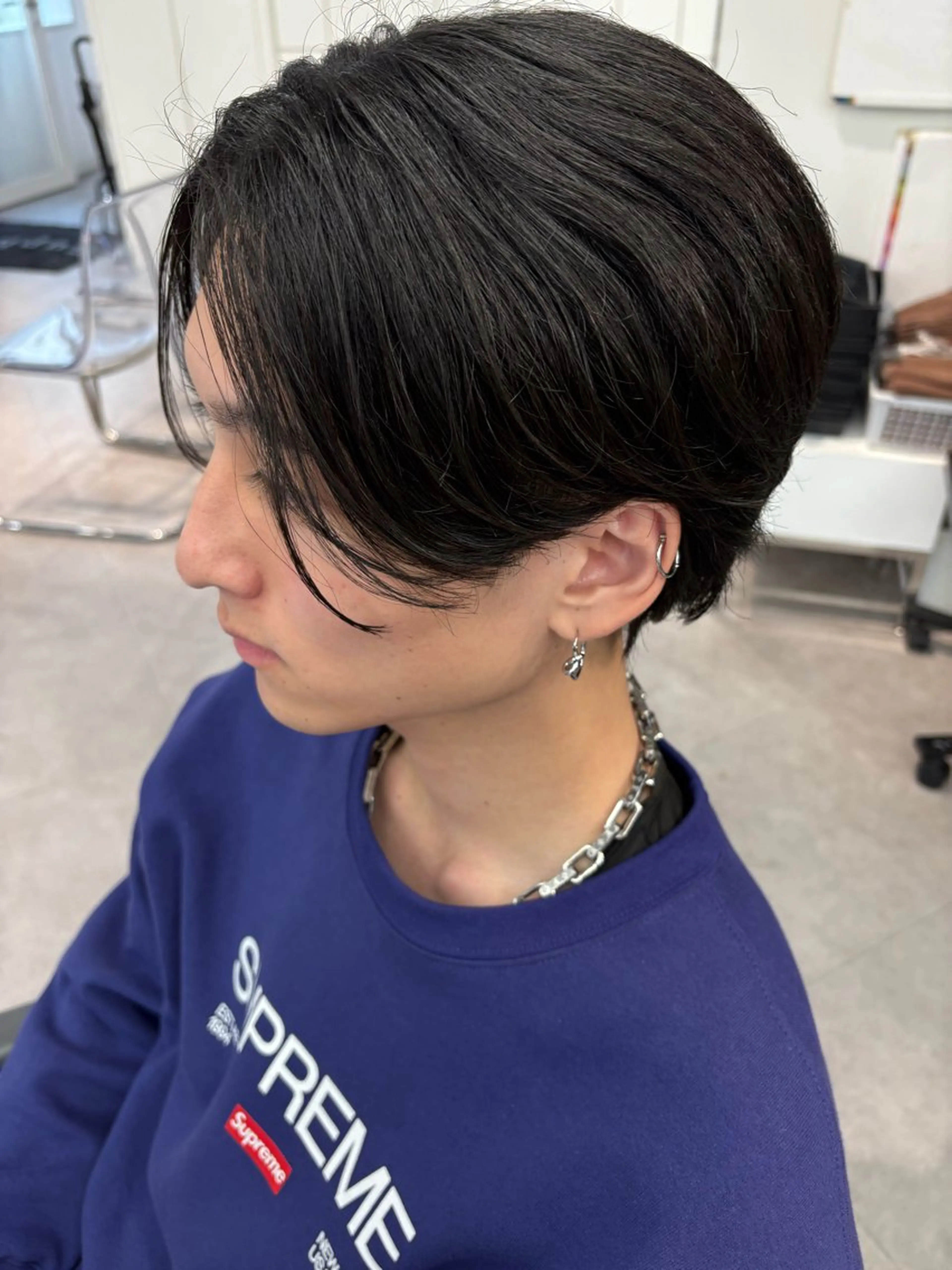 メンズ センターパート ‎しゅり🇰🇷 日韓MIXメンズヘアのヘアスタイル