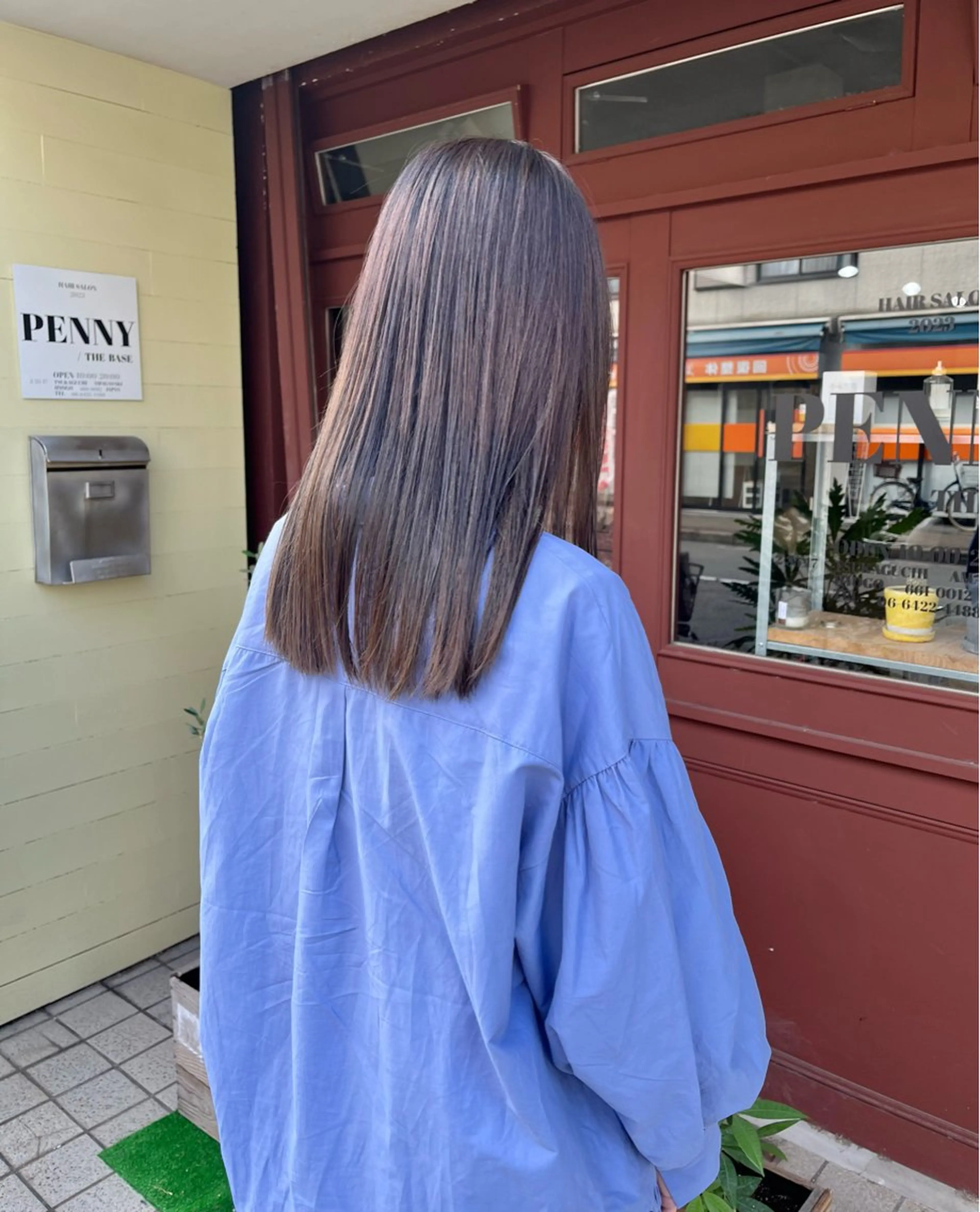 セミロング 縮毛矯正 阪急塚口駅徒歩5分 PENNY🌼のヘアスタイル