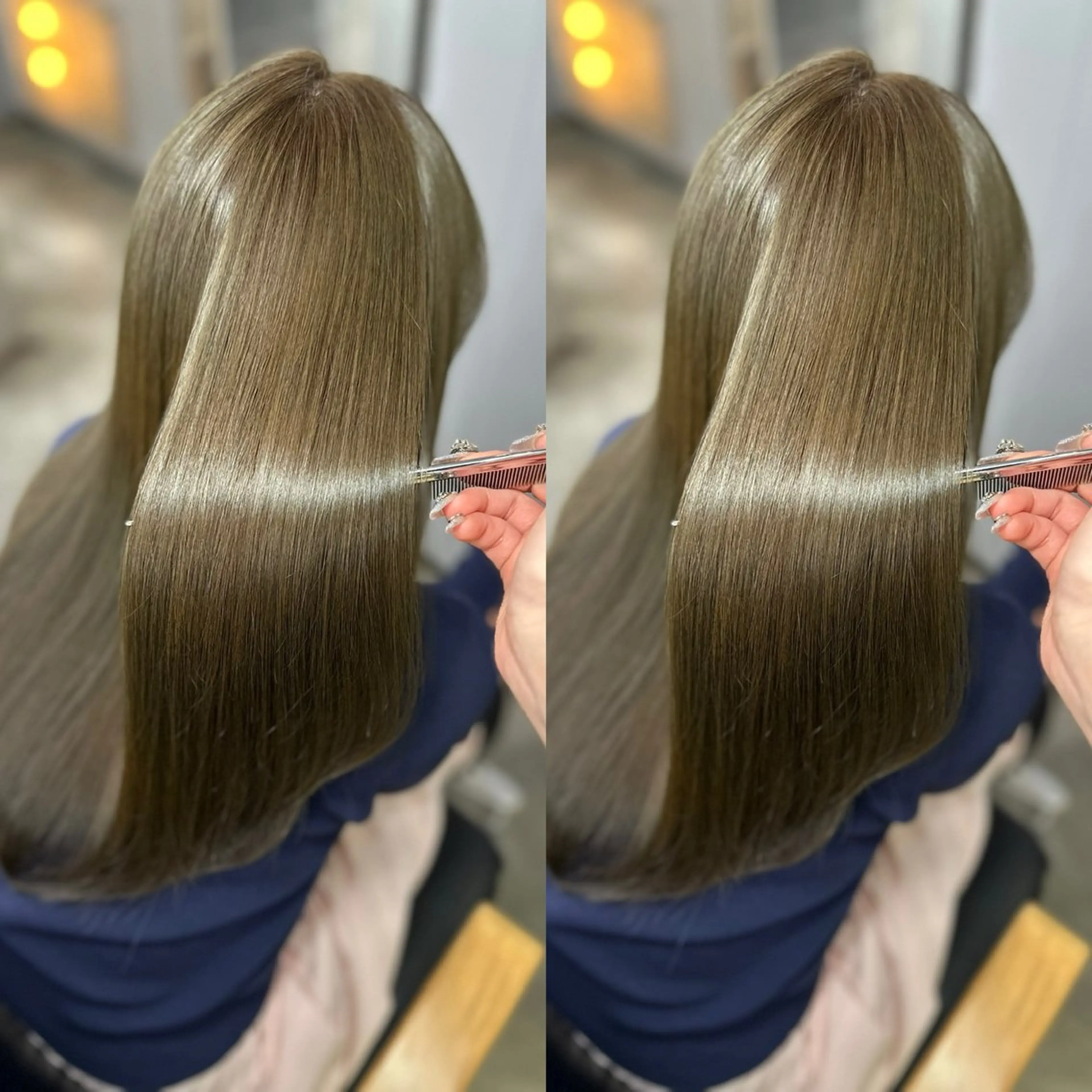 ロング カラー 髪質改善🩵縮毛矯正 代々木/木下のヘアスタイル