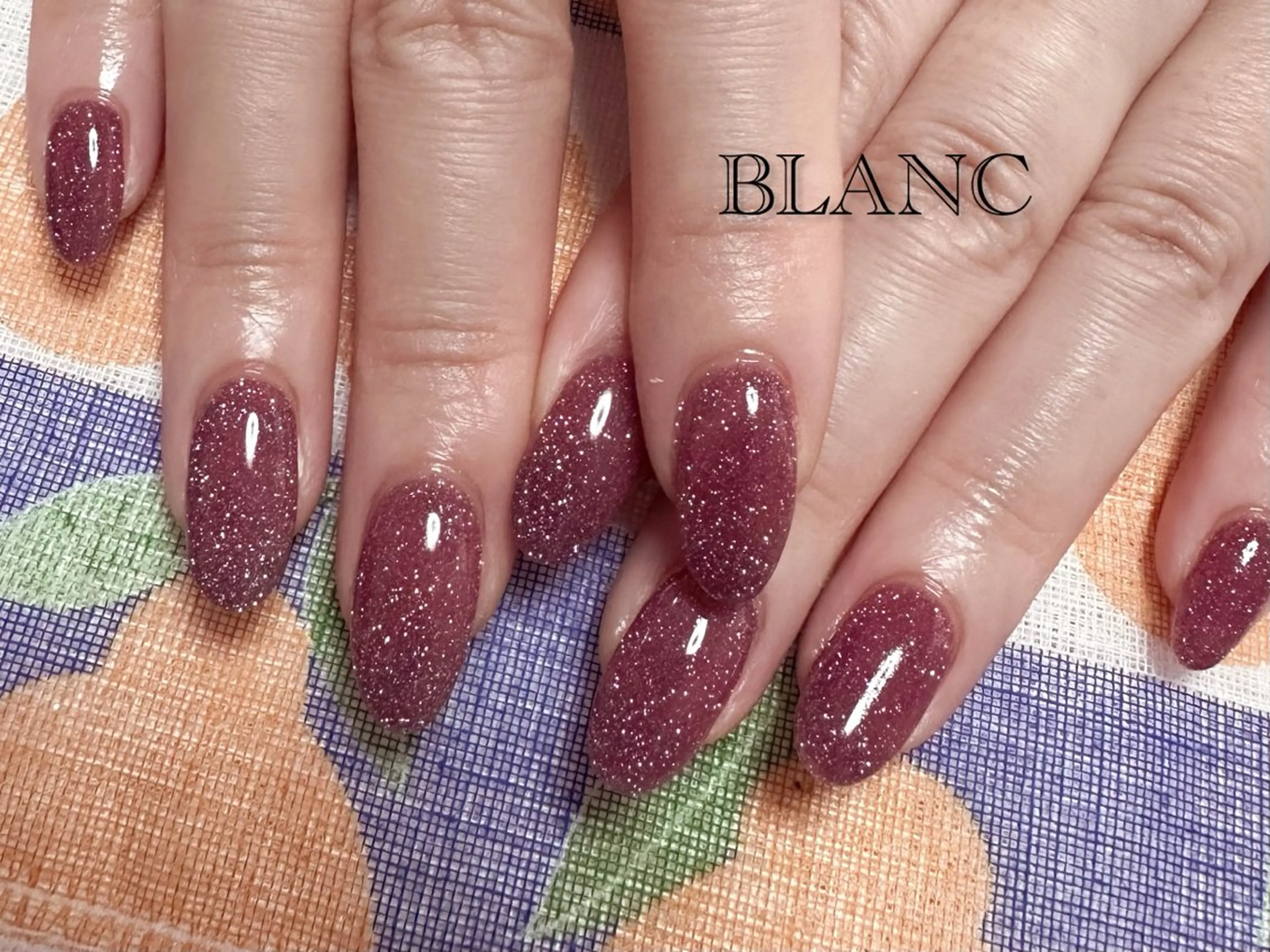 ネイル アートネイル 長さ出し フラッシュネイル ジェルネイル グラデーション BLANC (ブラン)のネイルデザイン