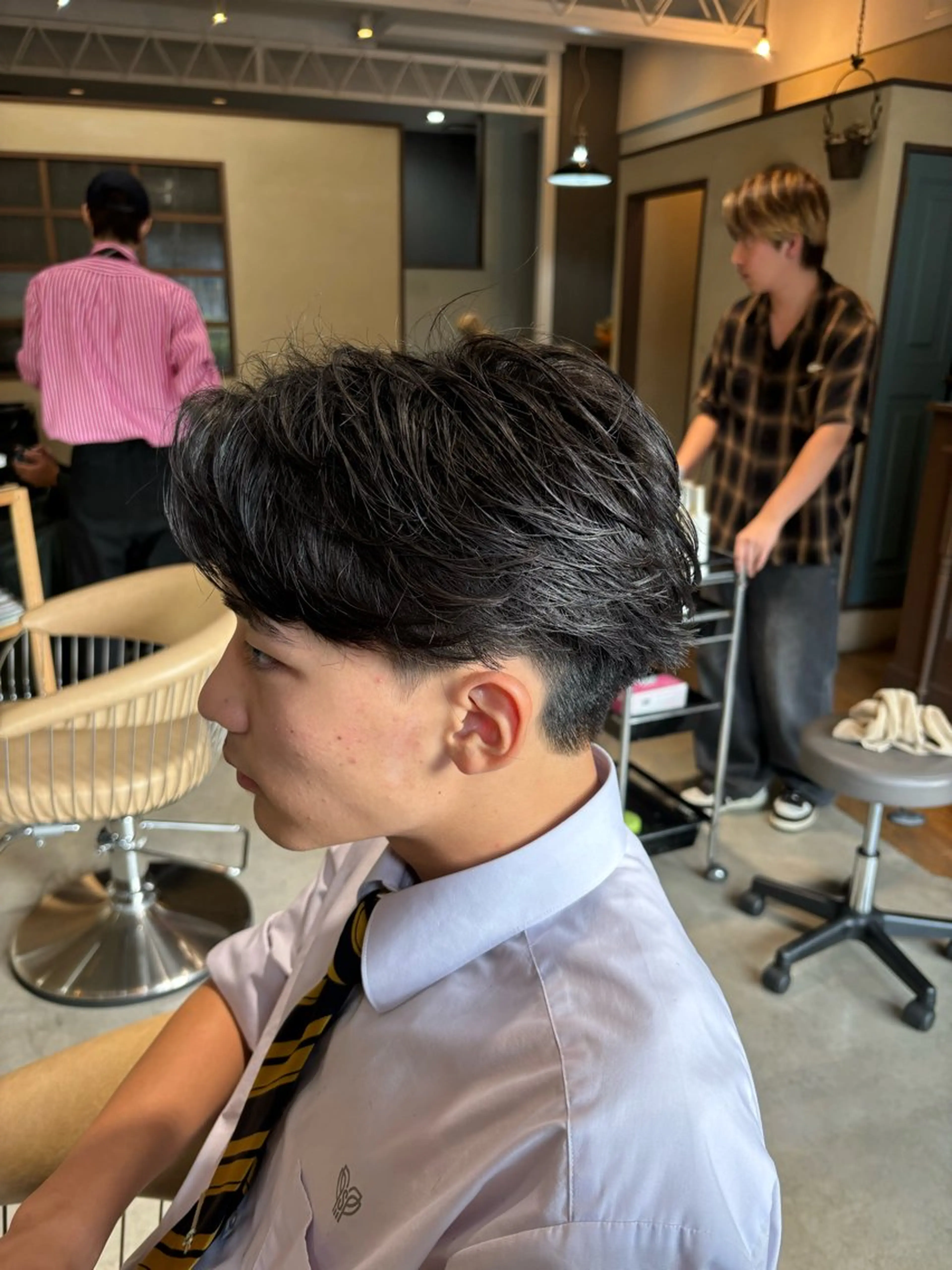 ショート メンズ カット パーマ 鹿児島 TSUBASAのヘアスタイル