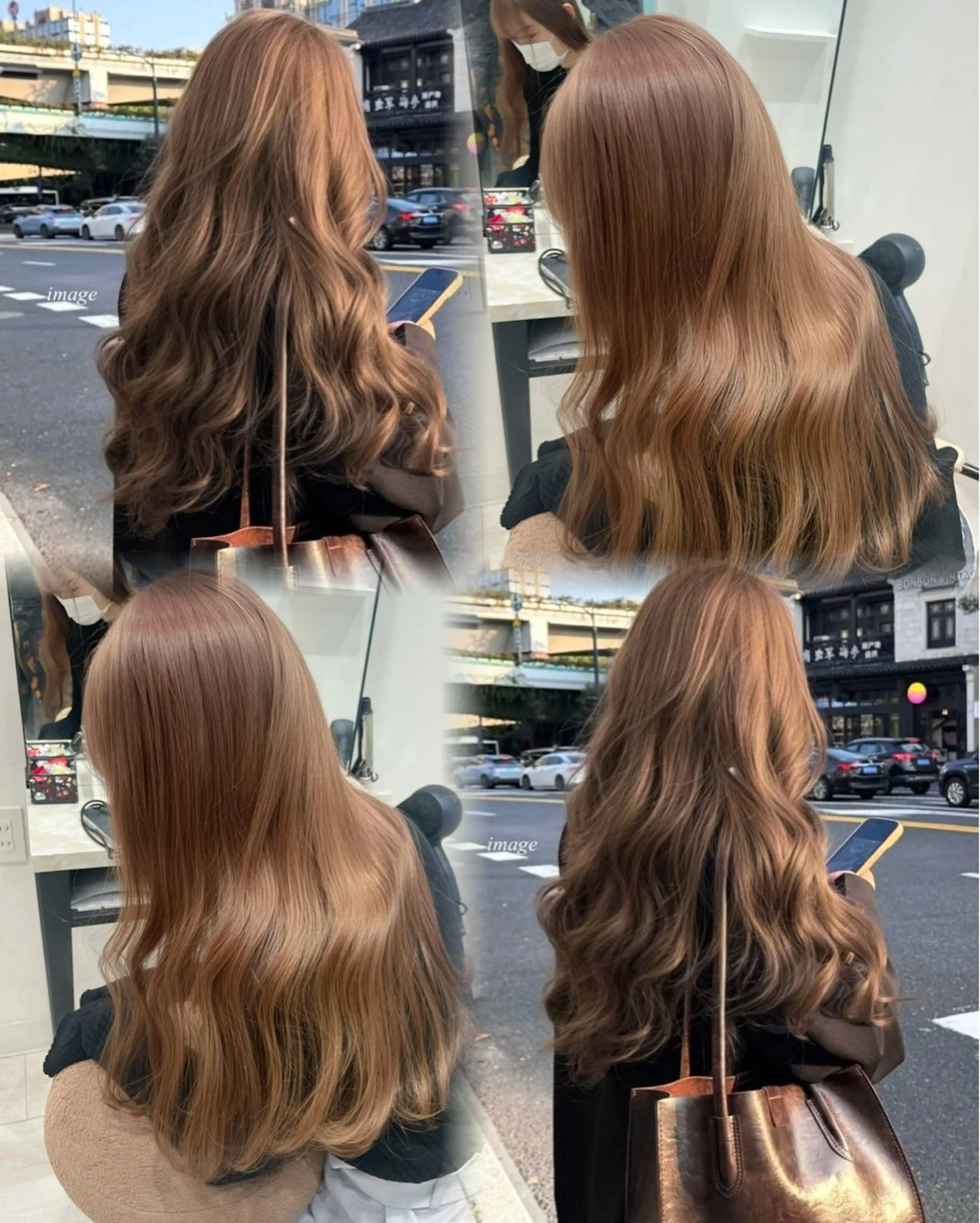 ロング カラー ヘアカラー 韓国風ハッシュカット 似合わせレイヤー池袋のヘアスタイル
