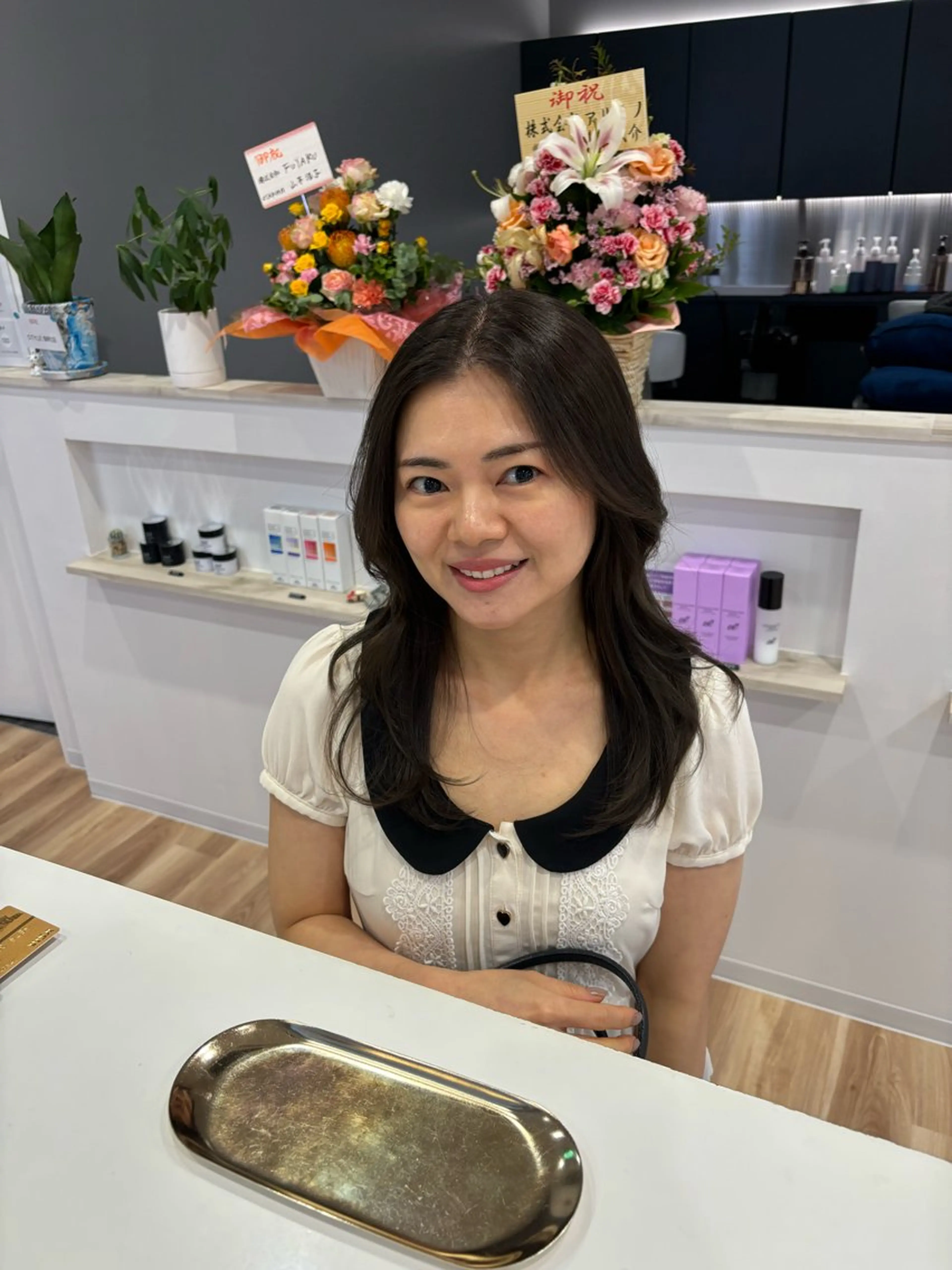 セミロング カラー 顔まわりレイヤー 顔周りカット レイヤーカット カット STYLE エキシティ店所属・杉原魁/髪質改善/ 似合わせパーマのヘアスタイル