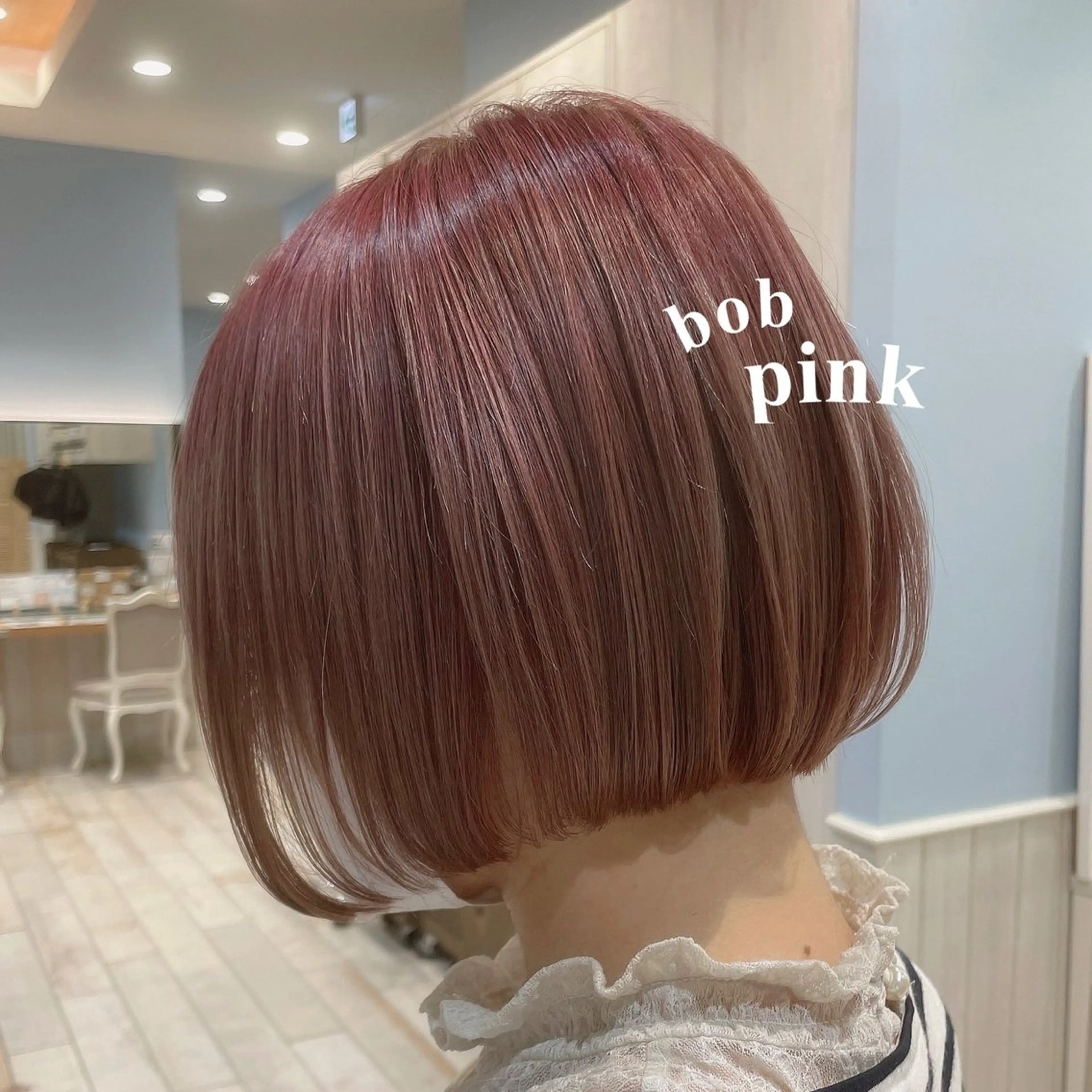 ショート ボブ ヘアカラー 日向｜メンズ特化🔥 /レイヤーカット◎のヘアスタイル