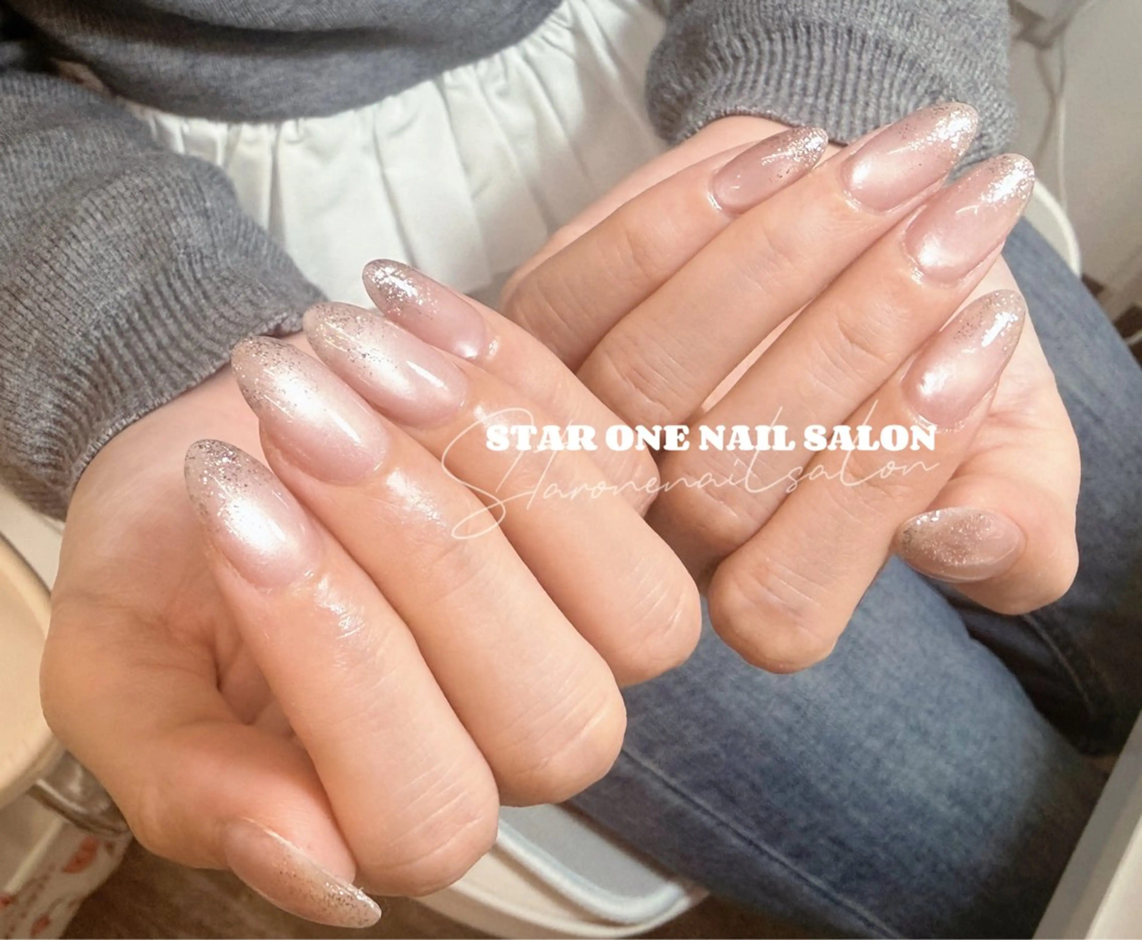 ネイル ハンドネイル 星 あみのネイルデザイン