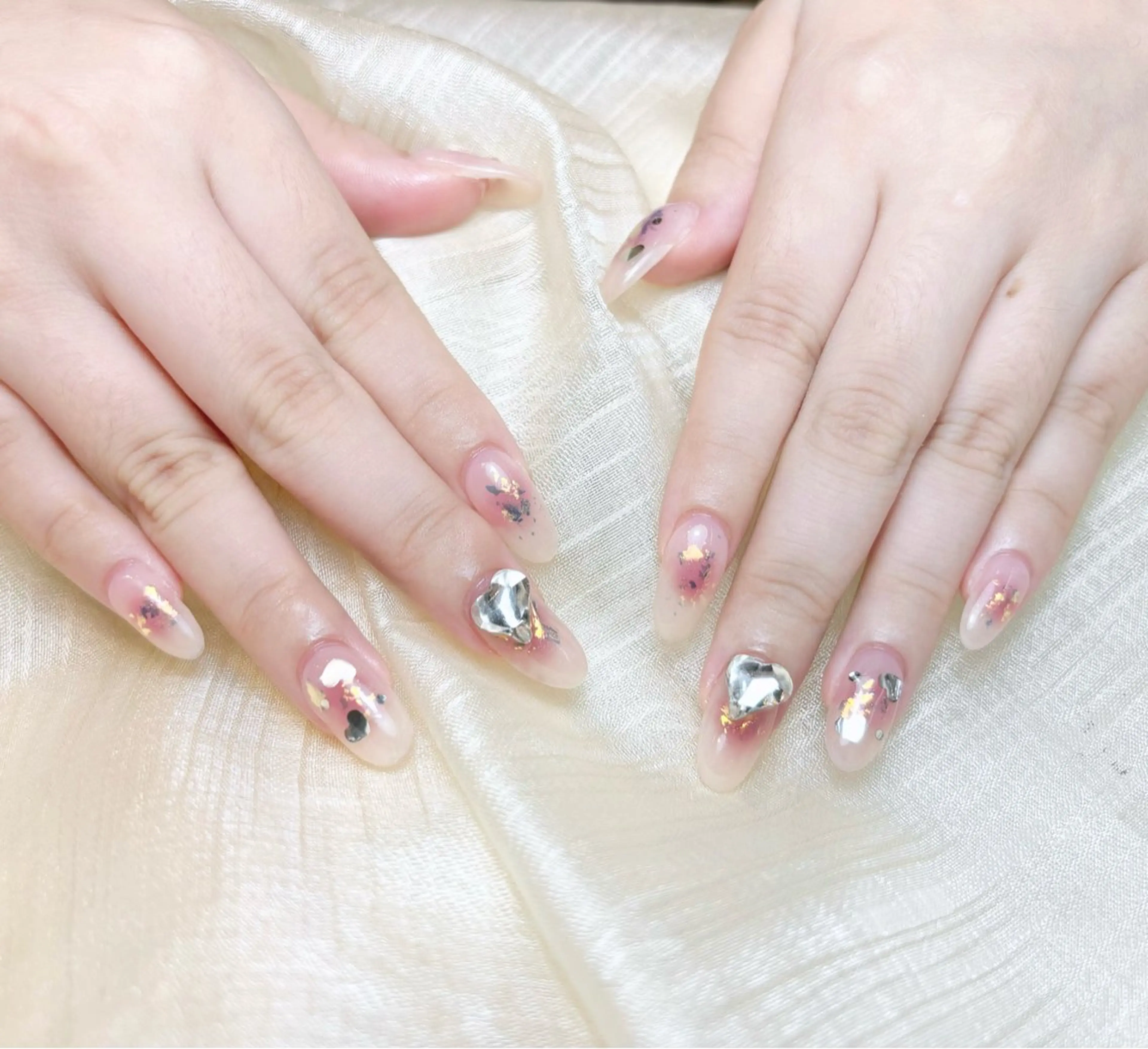 ネイル ハンドネイル H3 Nail Tsuki🦋💙のネイルデザイン