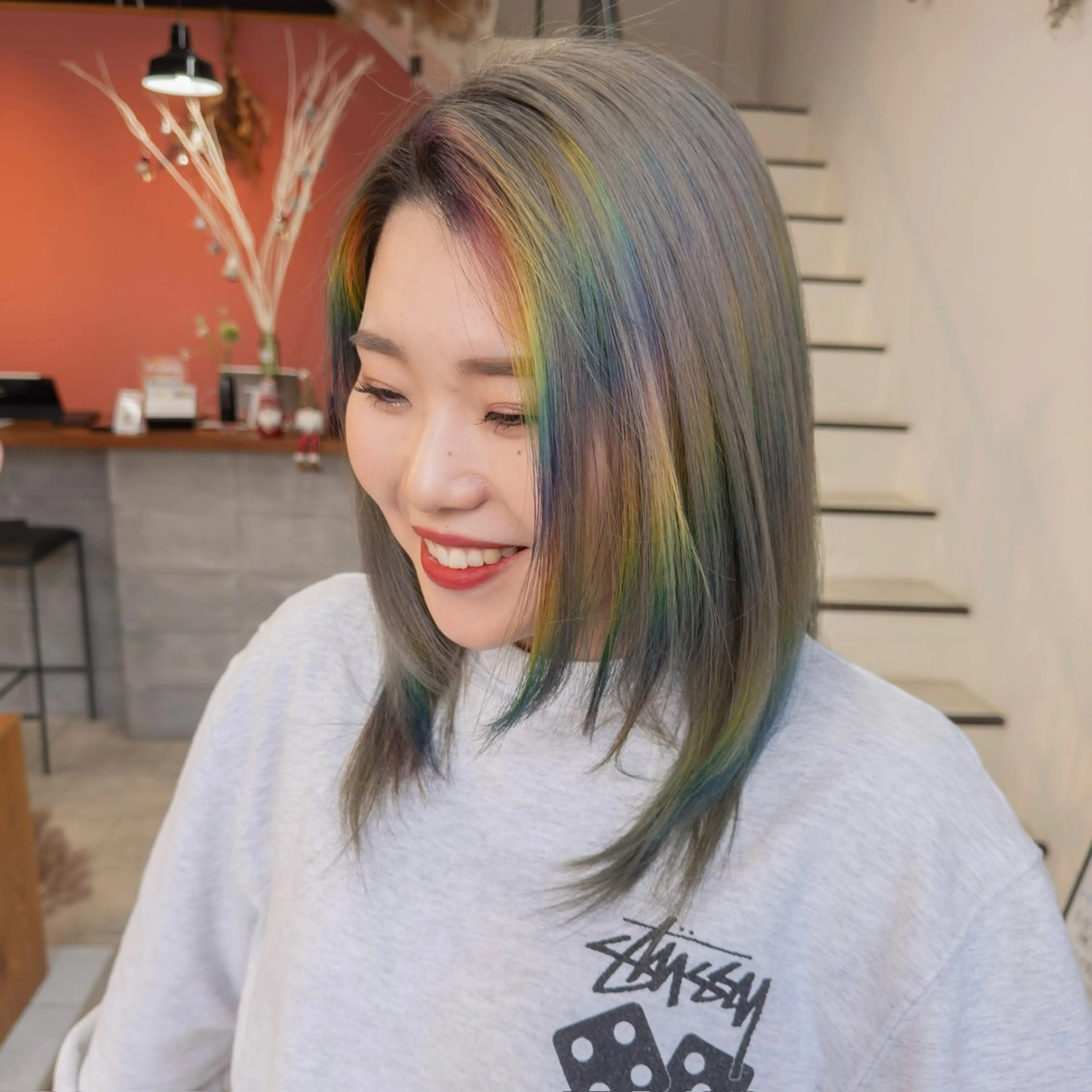 ミディアム カラー デザインカラー ヘアカラー noa.所属・🎨カラー専門家🎨 チャーリーのヘアスタイル