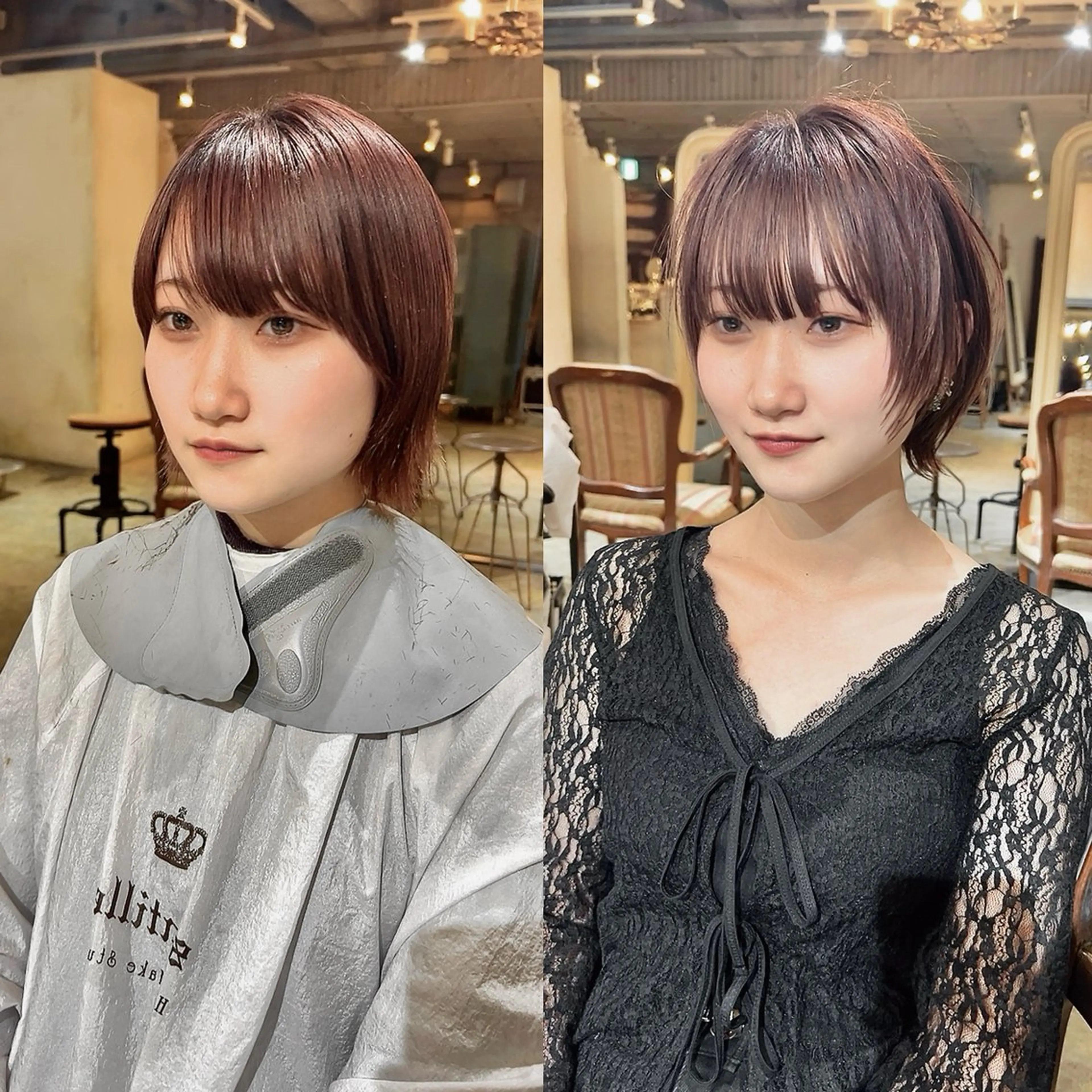 ショート 顔周りカット レイヤーカット ショートヘア 外ハネヘア カット 鹿児島ショート 飯母のヘアスタイル