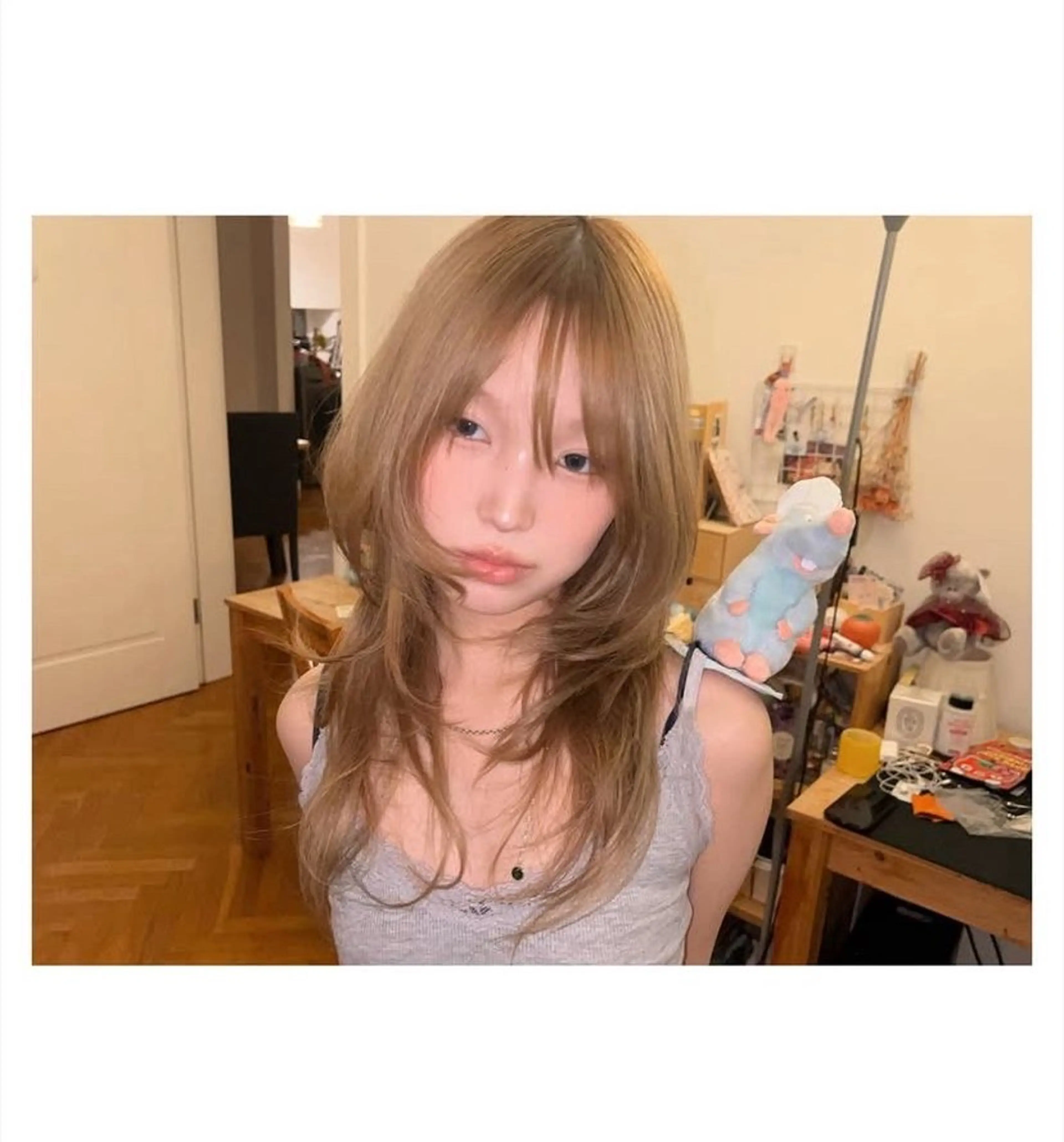 ロング カット ハッシュレイヤー ༊*·˚ リナのヘアスタイル