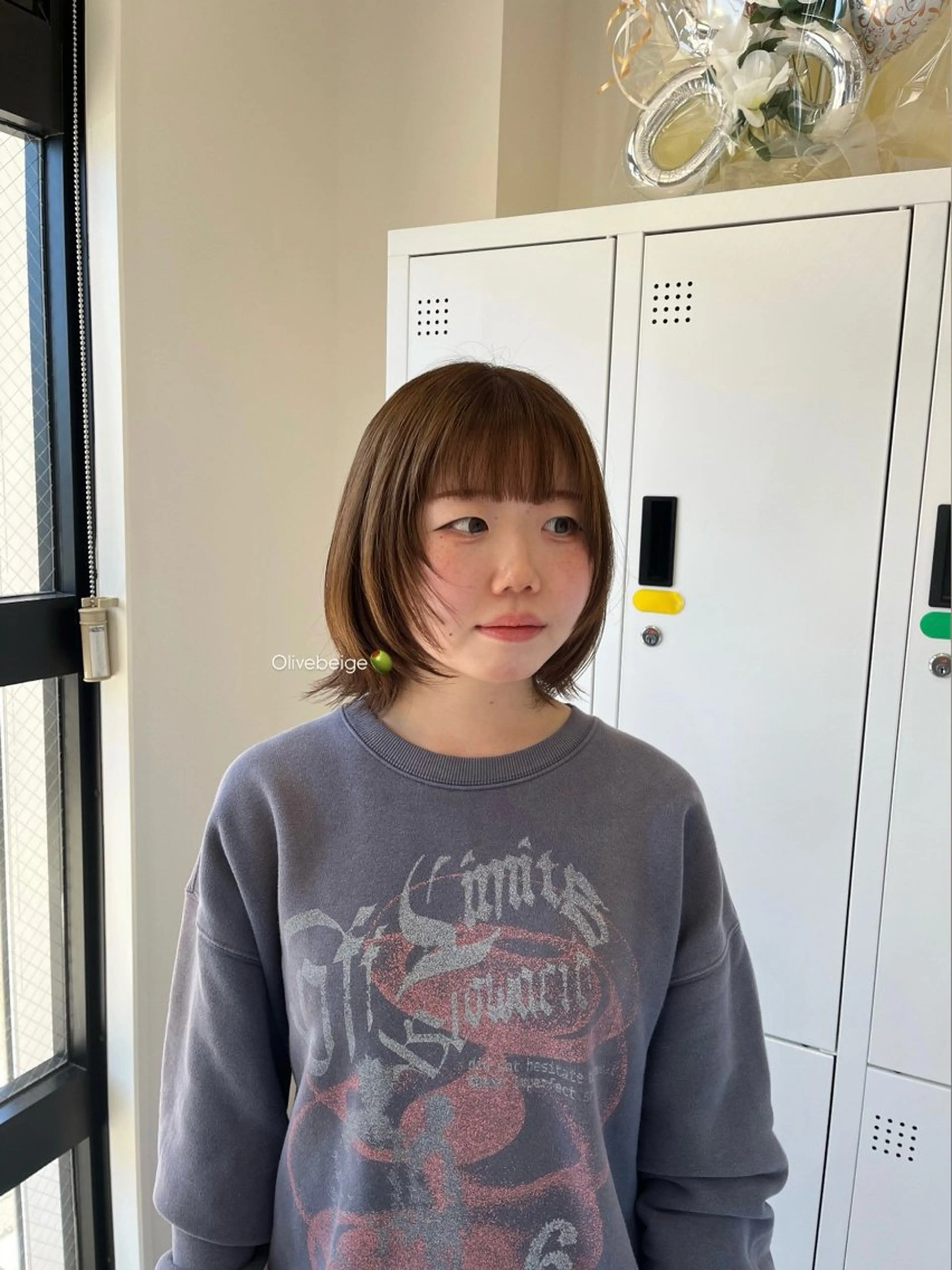 ミディアム ヘアカラー サクマ マナミ🎀のヘアスタイル