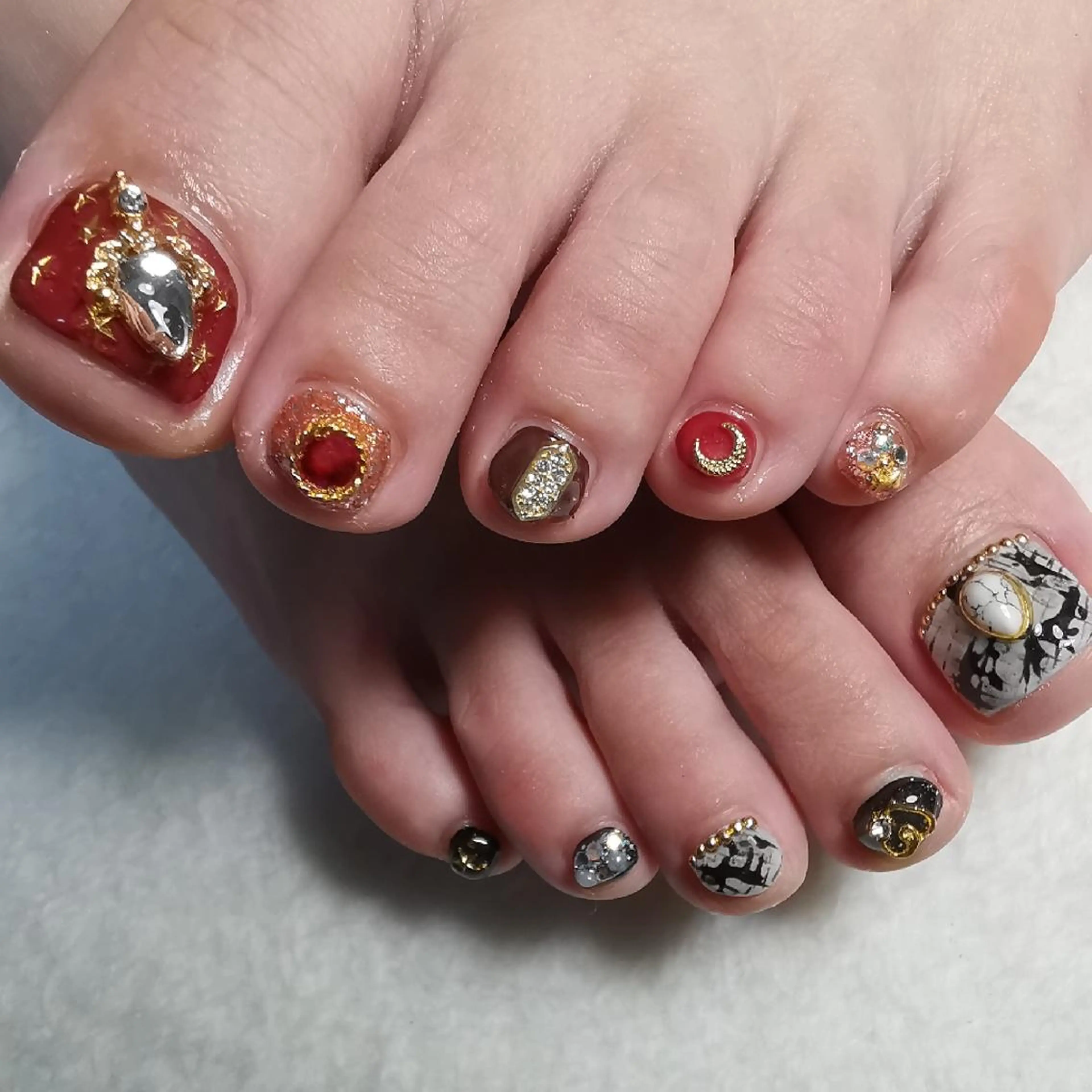 ネイル 持ち込み フットネイル reve あやののネイルデザイン