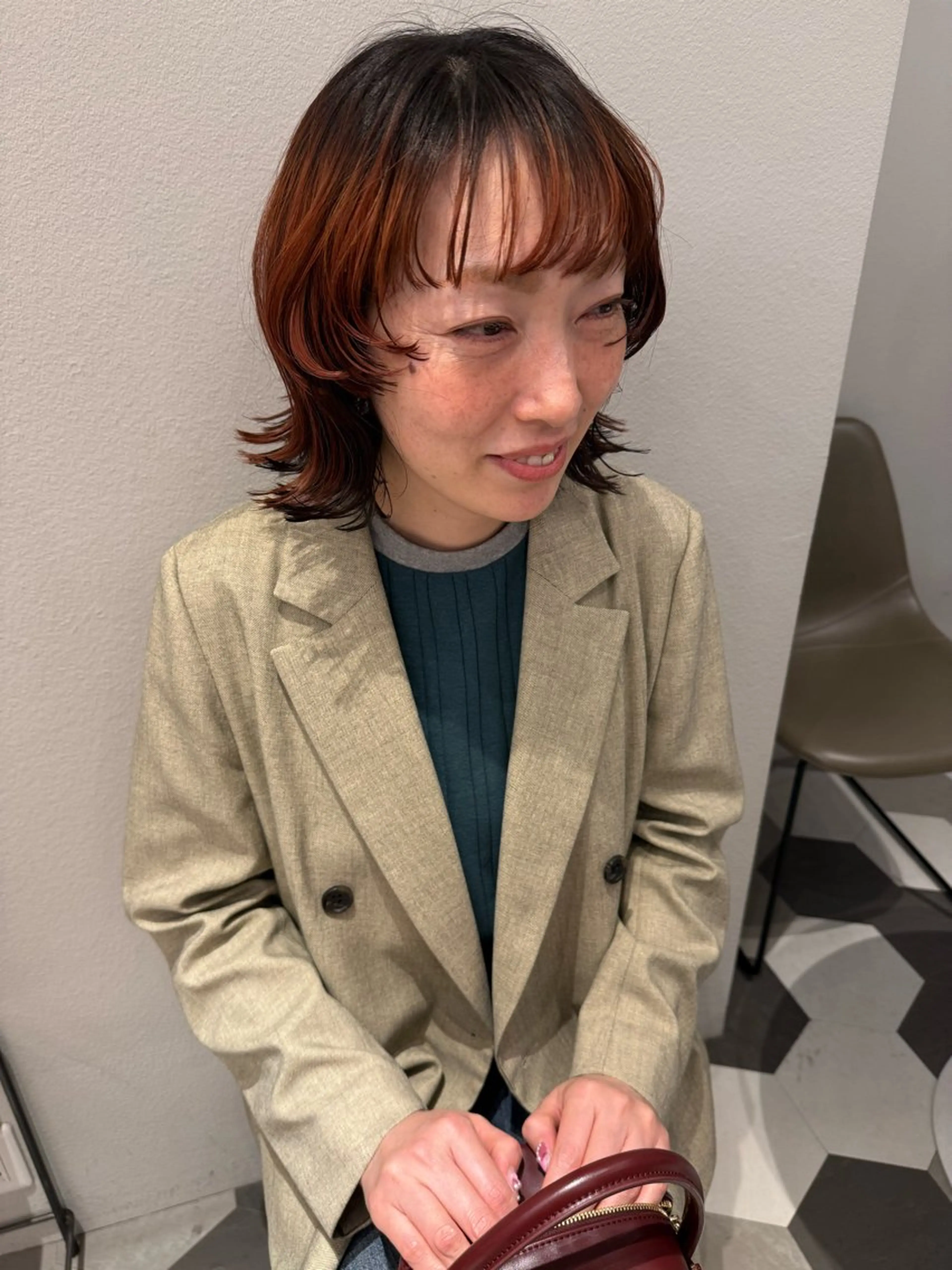 ミディアム カラー ヘアカラー ブリーチ/アレンジ 天満/chihiroのヘアスタイル