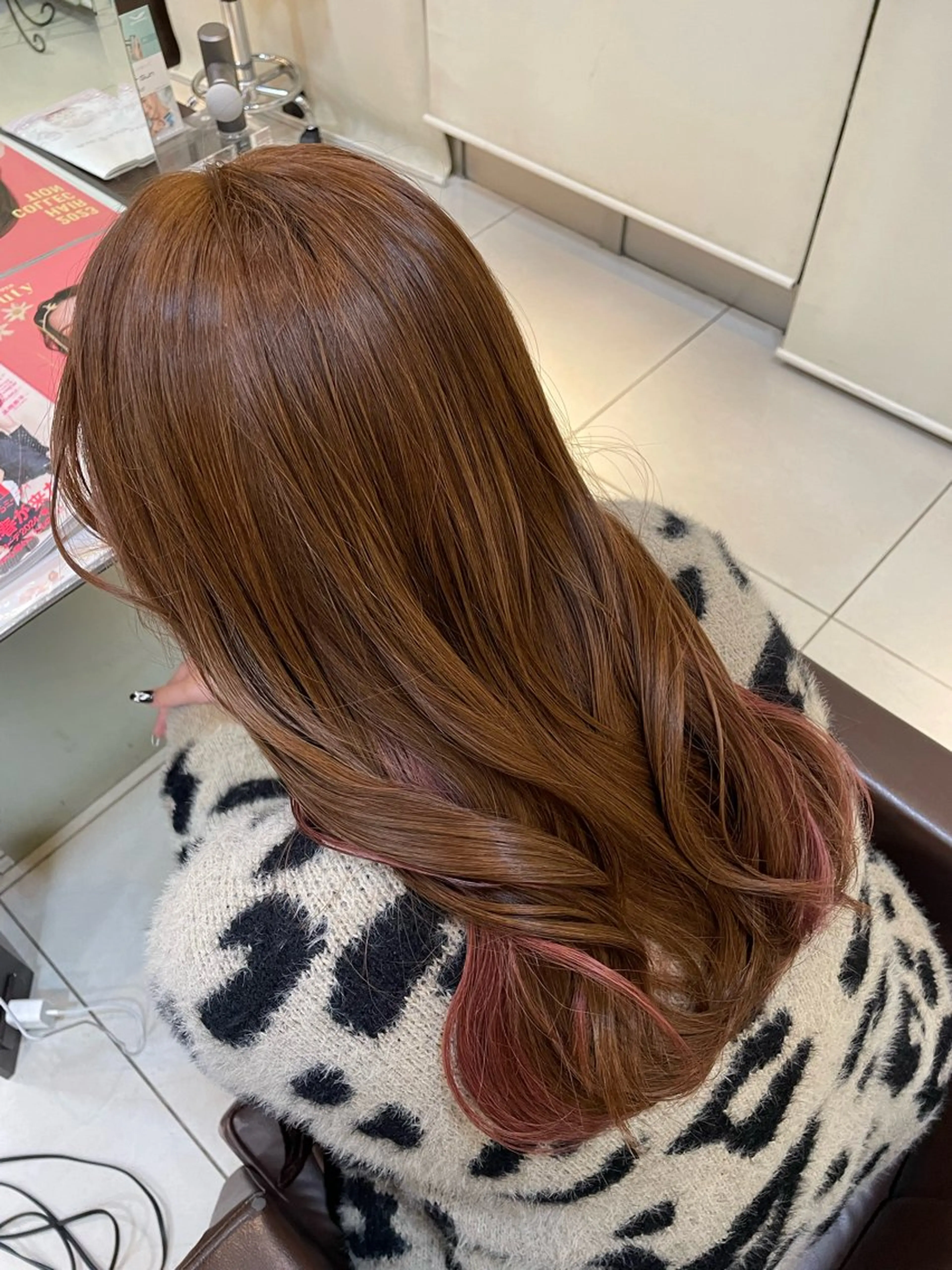 セミロング カラー 🤎韓国ヘア ベージュ まゆか🤎のヘアスタイル