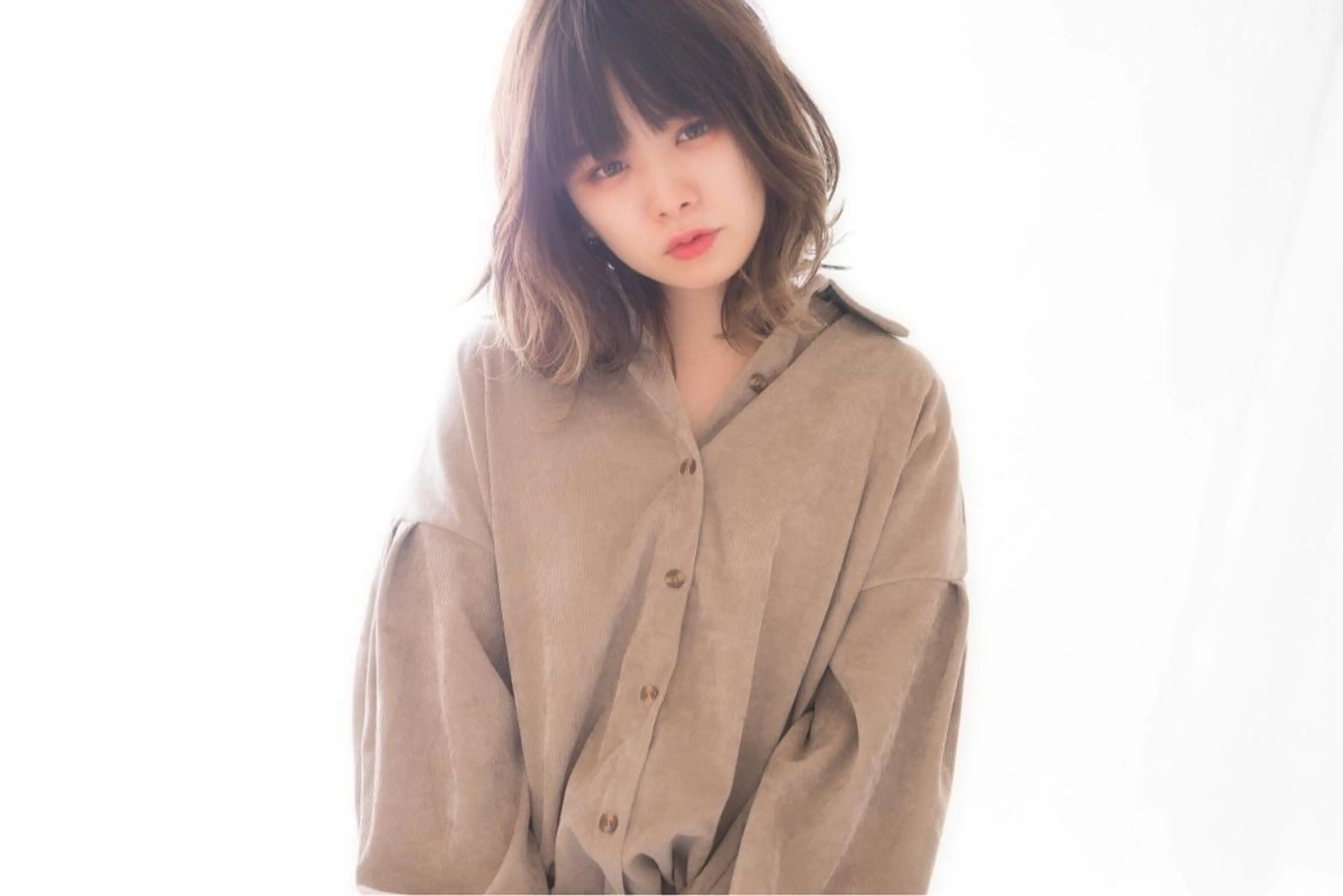 ミディアム カット ヘアカラー トリートメント 黒崎 伸治のヘアスタイル