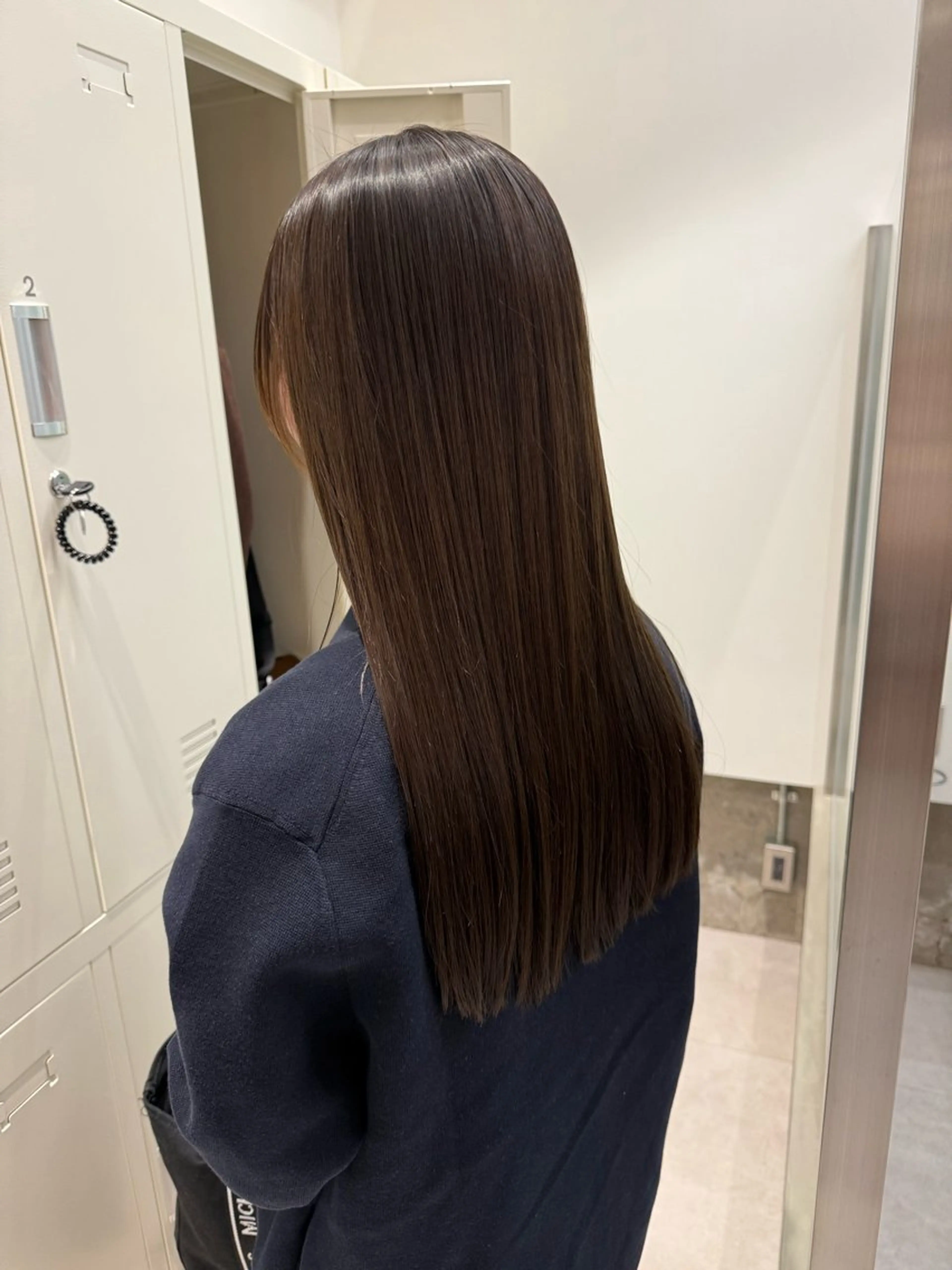 セミロング カラー パーマ 縮毛矯正 カット ヘアカラー 縮毛矯正 トリートメント 縮毛矯正+モテカラー 🎀✨MIHOのヘアスタイル