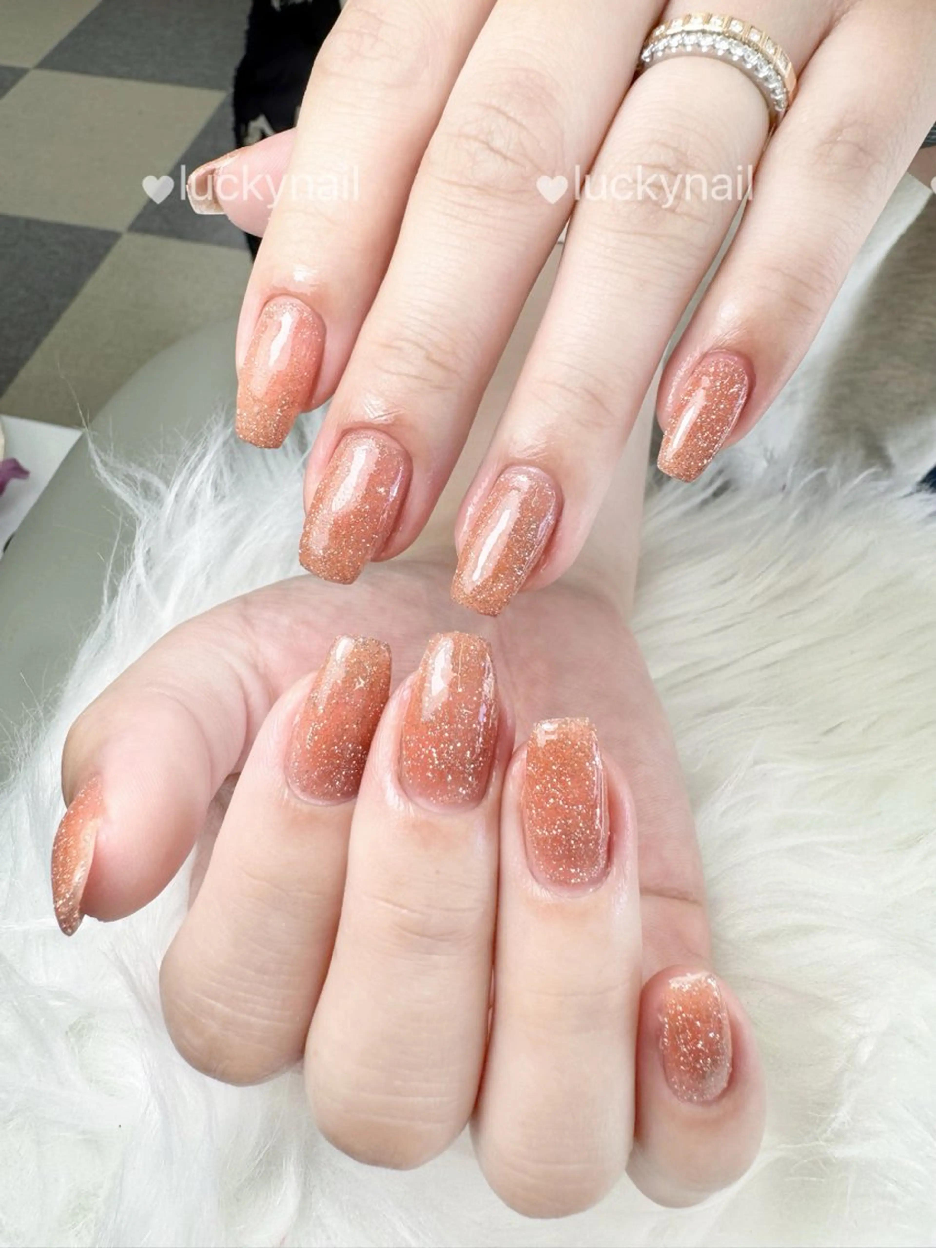 ネイル ラメ(グリッター) マグネットネイル ワンカラーネイル Lucky Nailのネイルデザイン