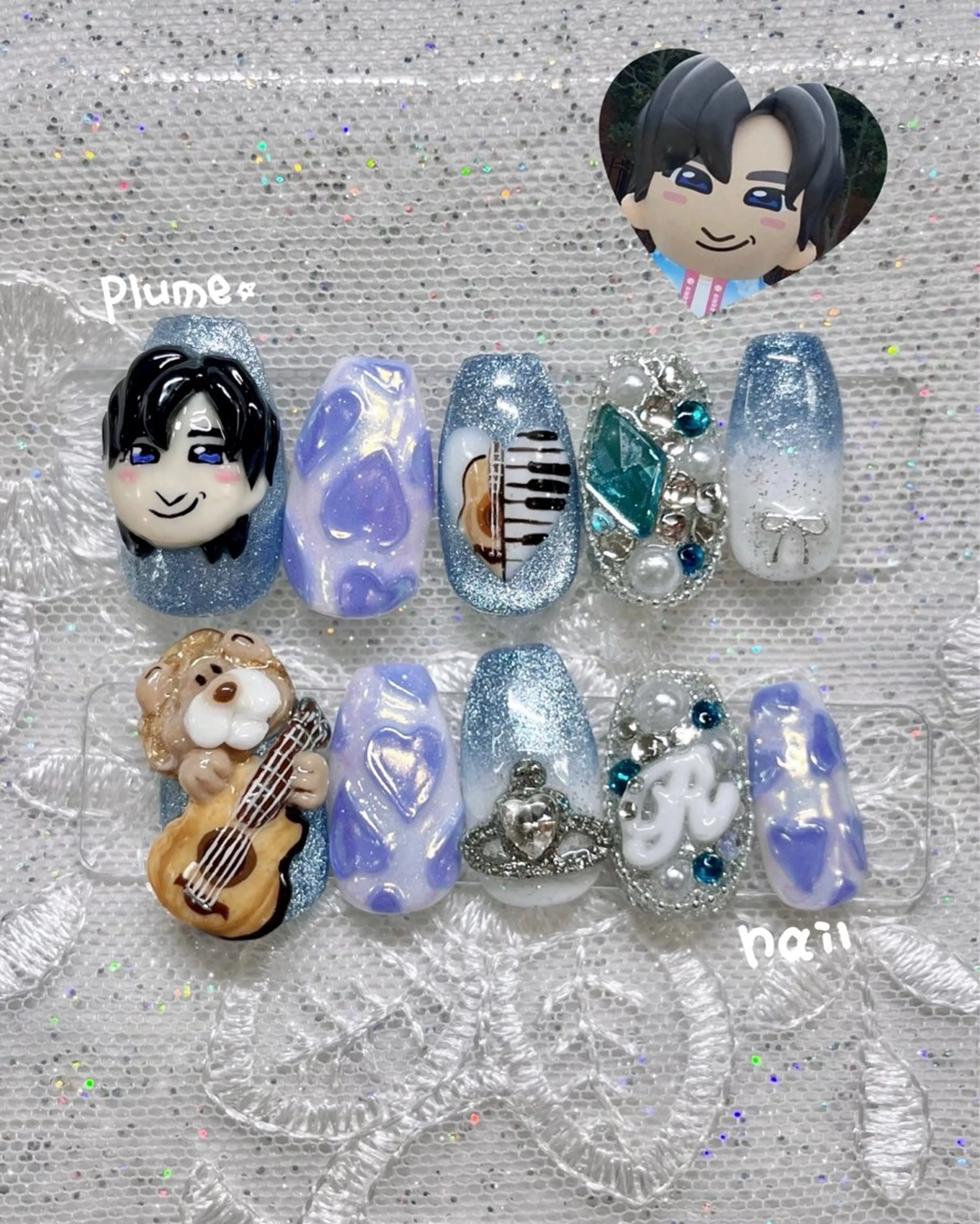 ネイル アートネイル キラキラネイル 韓国ネイル マグネットネイル ネイルチップ plume nail ☆韓国ネイルのネイルデザイン