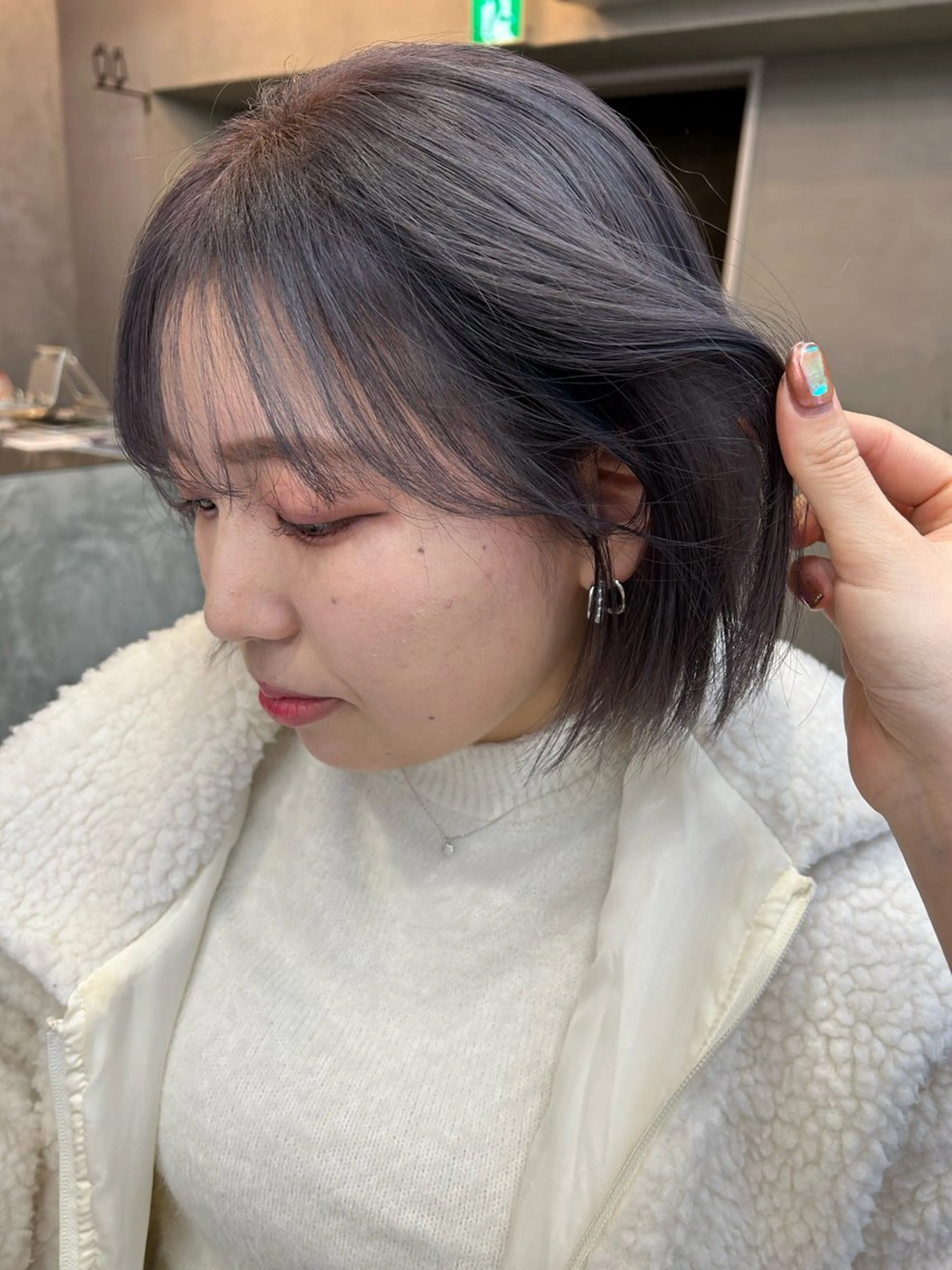 ミディアム カラー カット ヘアカラー トリートメント Haru/THREE …by velvetのヘアスタイル